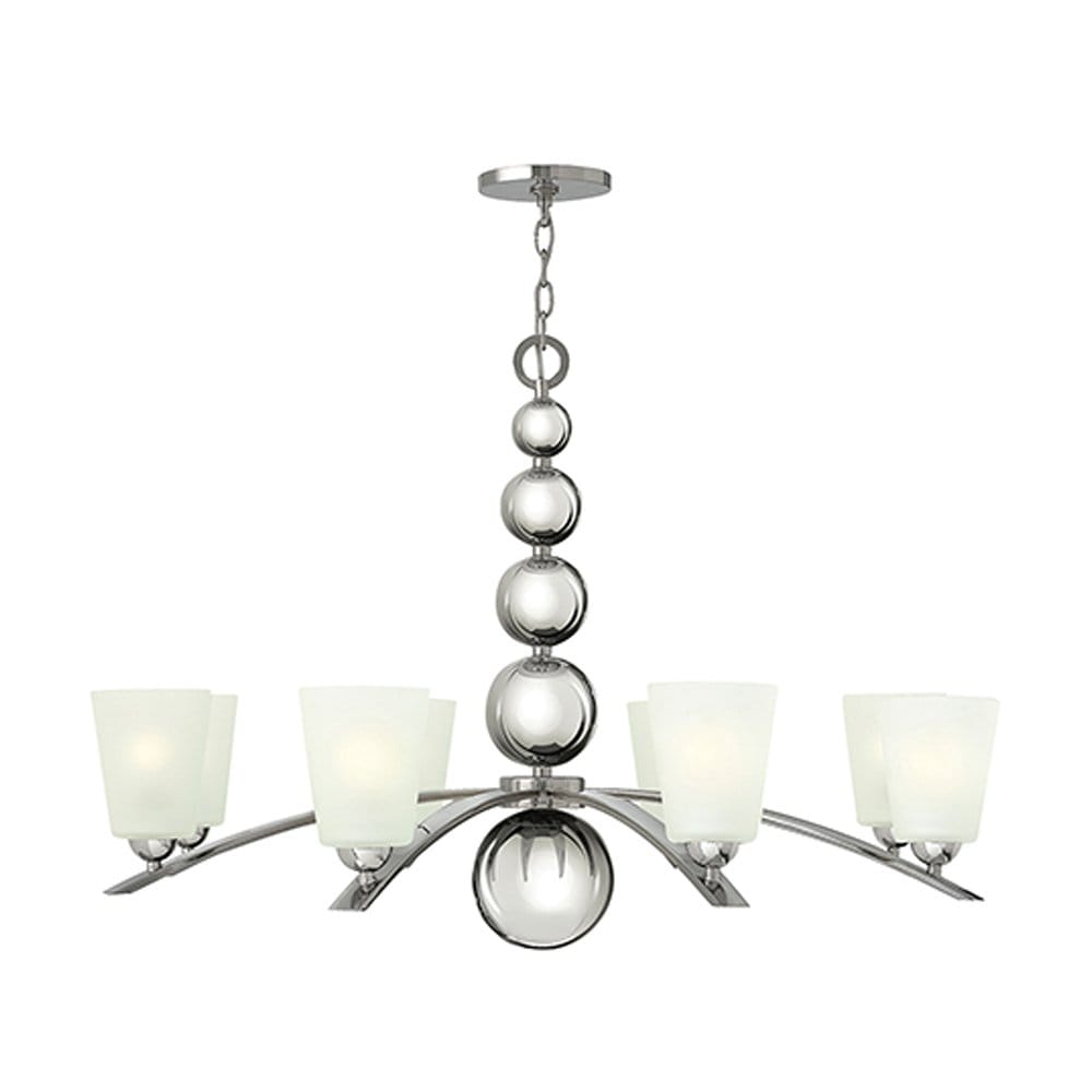 Hinkley Zelda 8 Light Chandelier - Polished Nickel