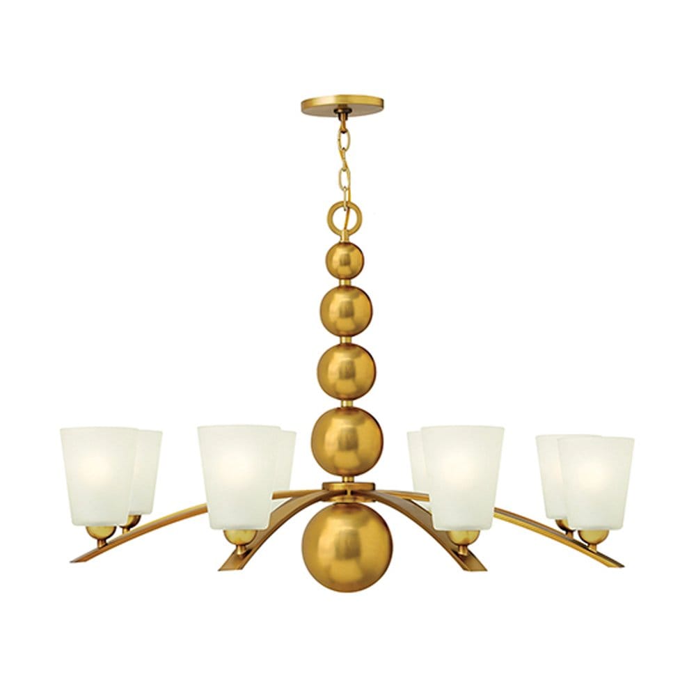 Hinkley Zelda 8 Light Chandelier - Vintage Brass