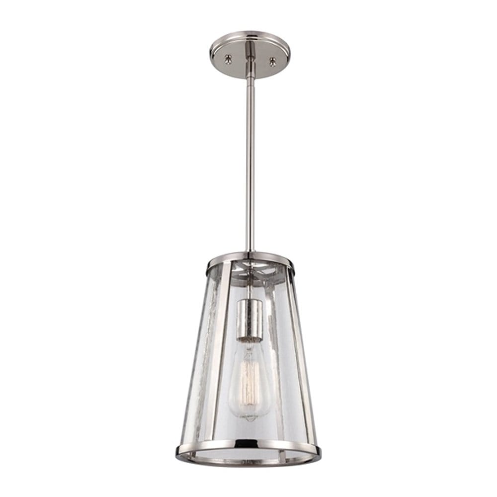Feiss Harrow Single Small Pendant - Polished Nickel