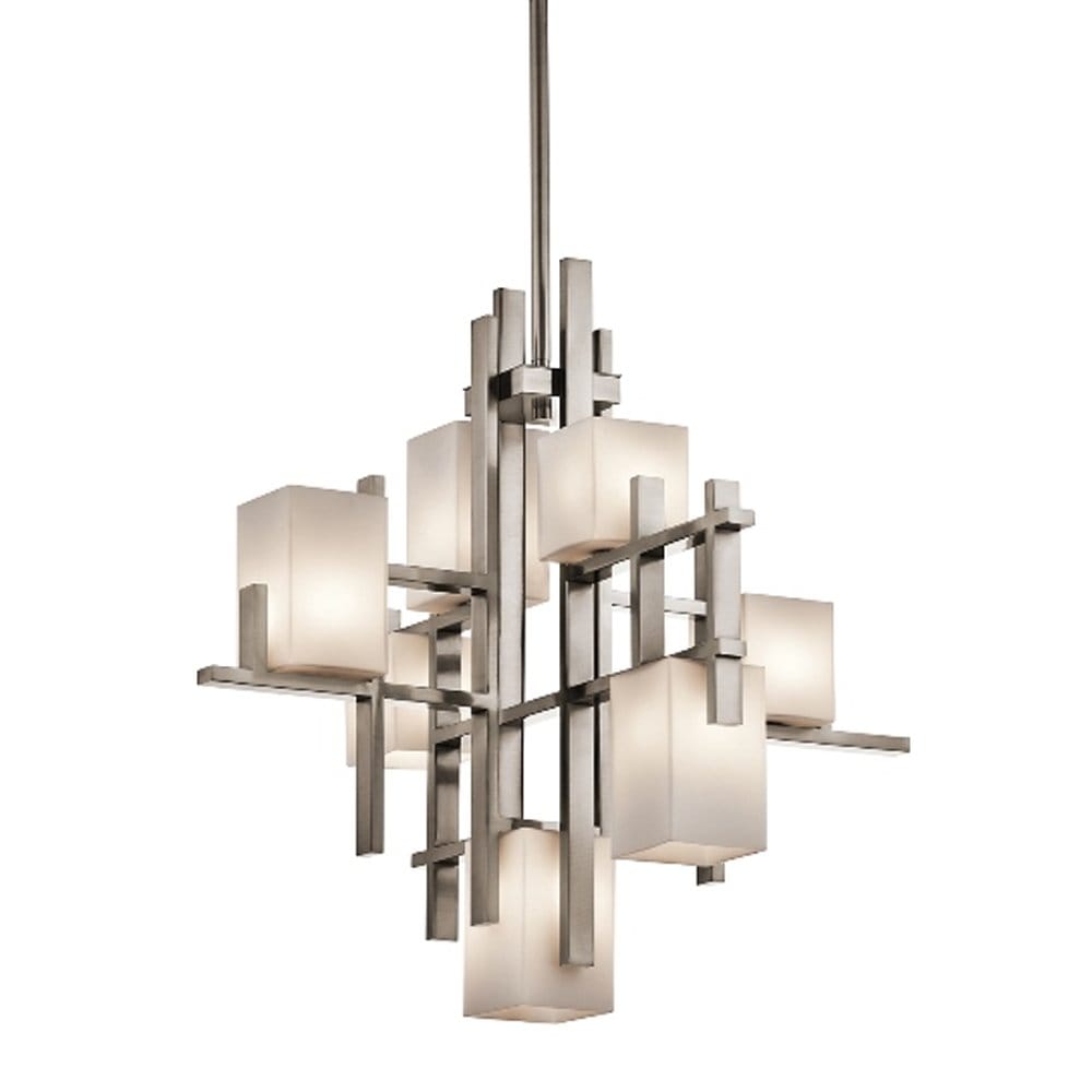 Kichler City Lights 7 Light Chandelier - Classic Pewter
