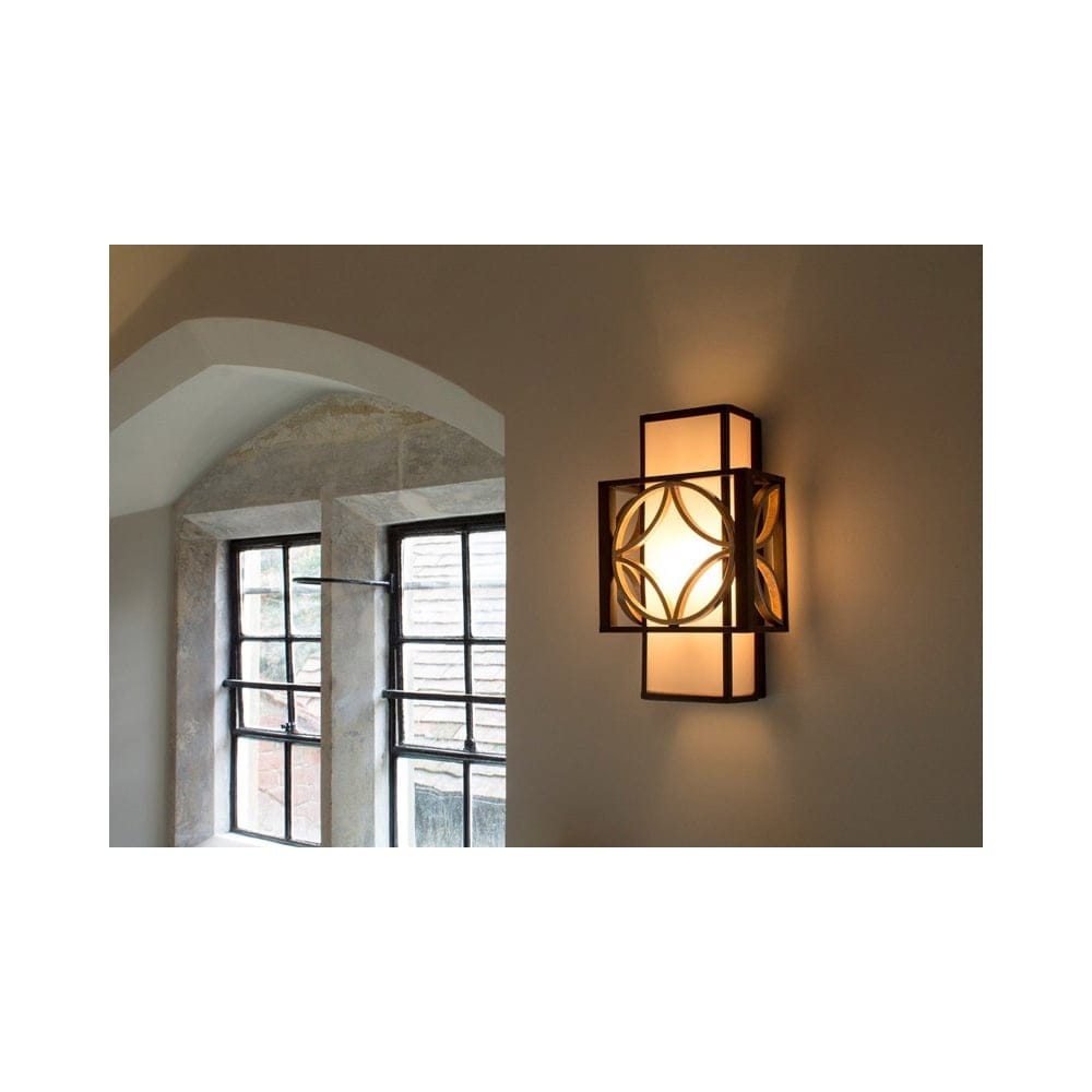 Feiss Remy Single Wall Light - Heritage Bronze & Parisienne Gold