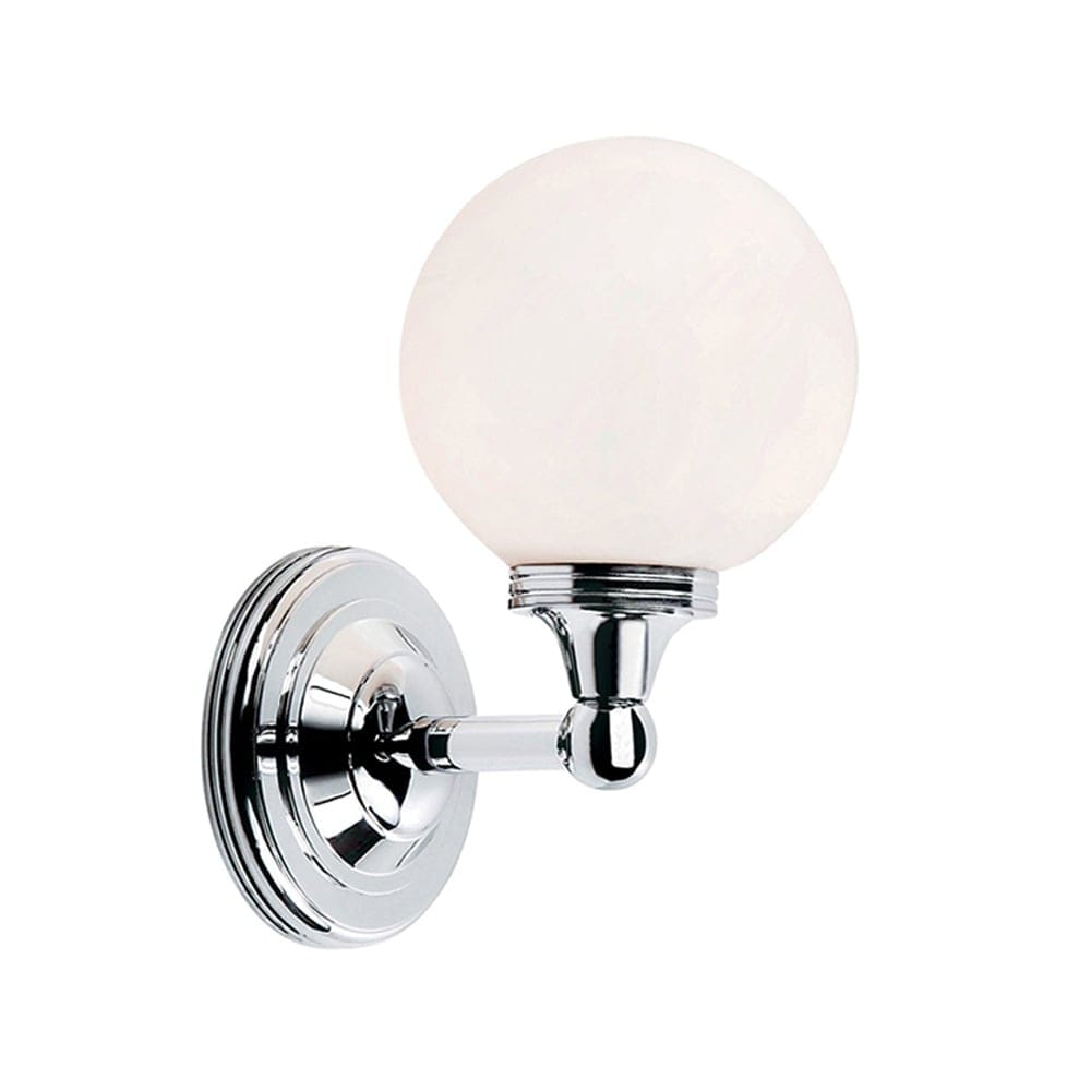 Elstead Austen Round Single Bathroom Wall Light - Polished Chrome