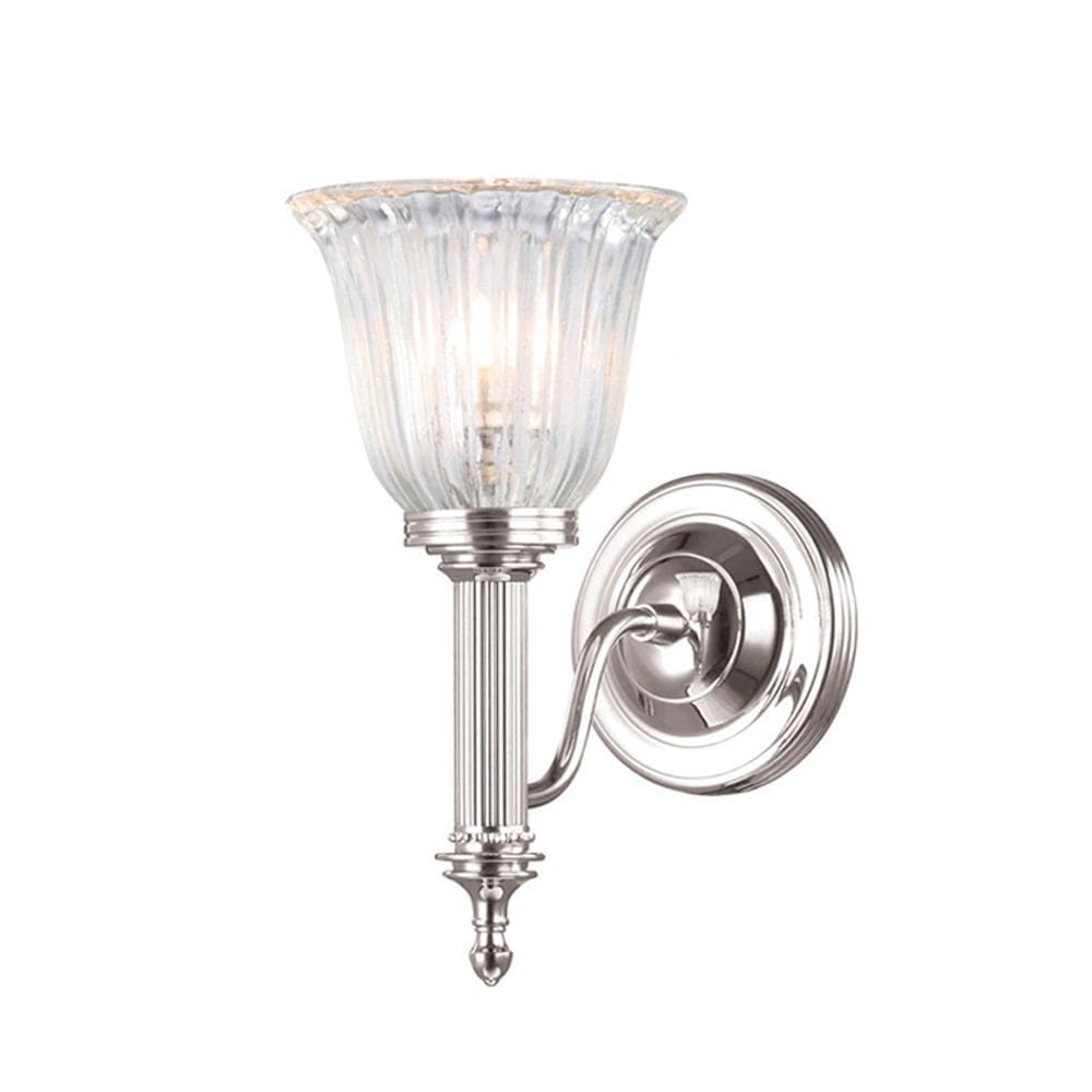 Elstead Carroll Single Bathroom Wall Light - Polished Nickel