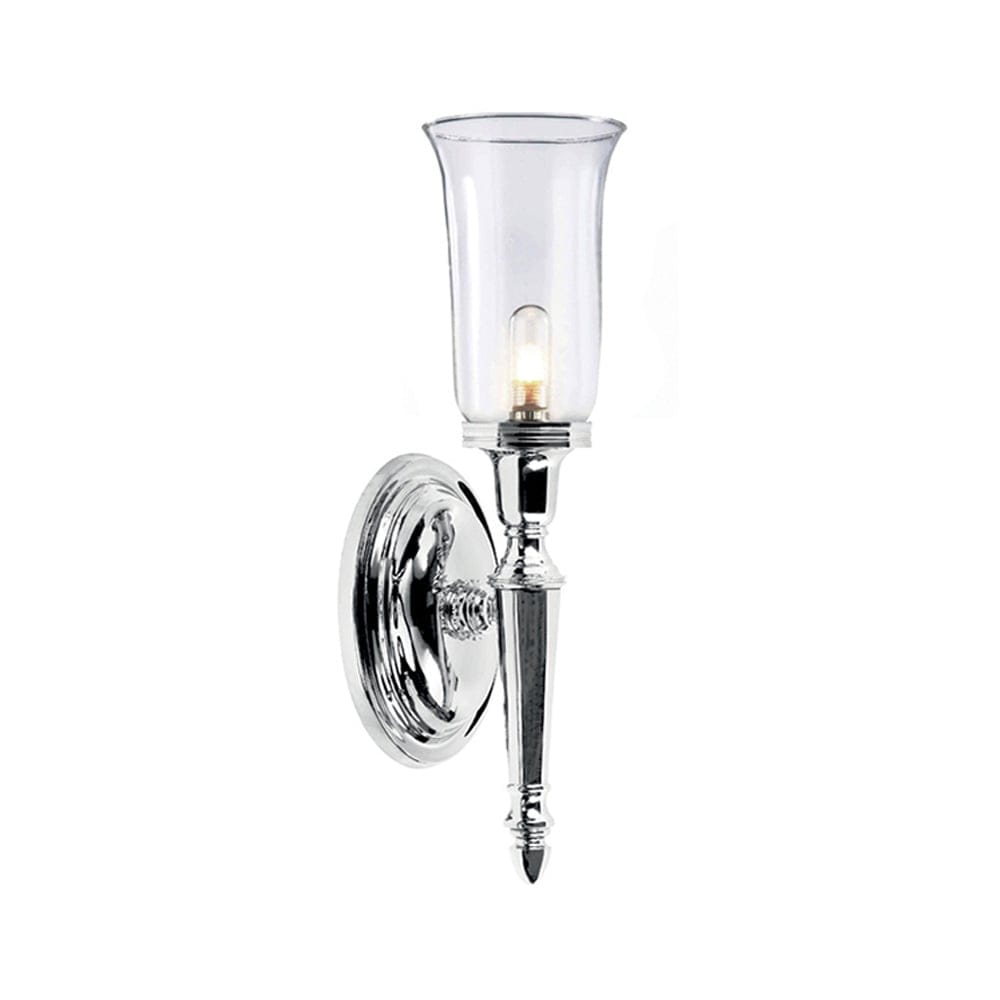 Elstead Dryden Tall Single Bathroom Wall Light - Polished Chrome