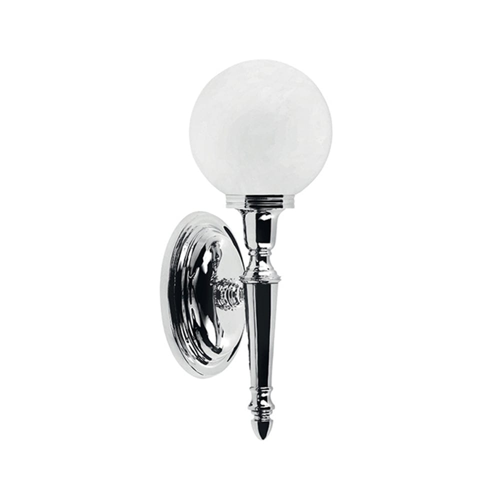 Elstead Dryden Round Single Bathroom Wall Light - Polished Chrome