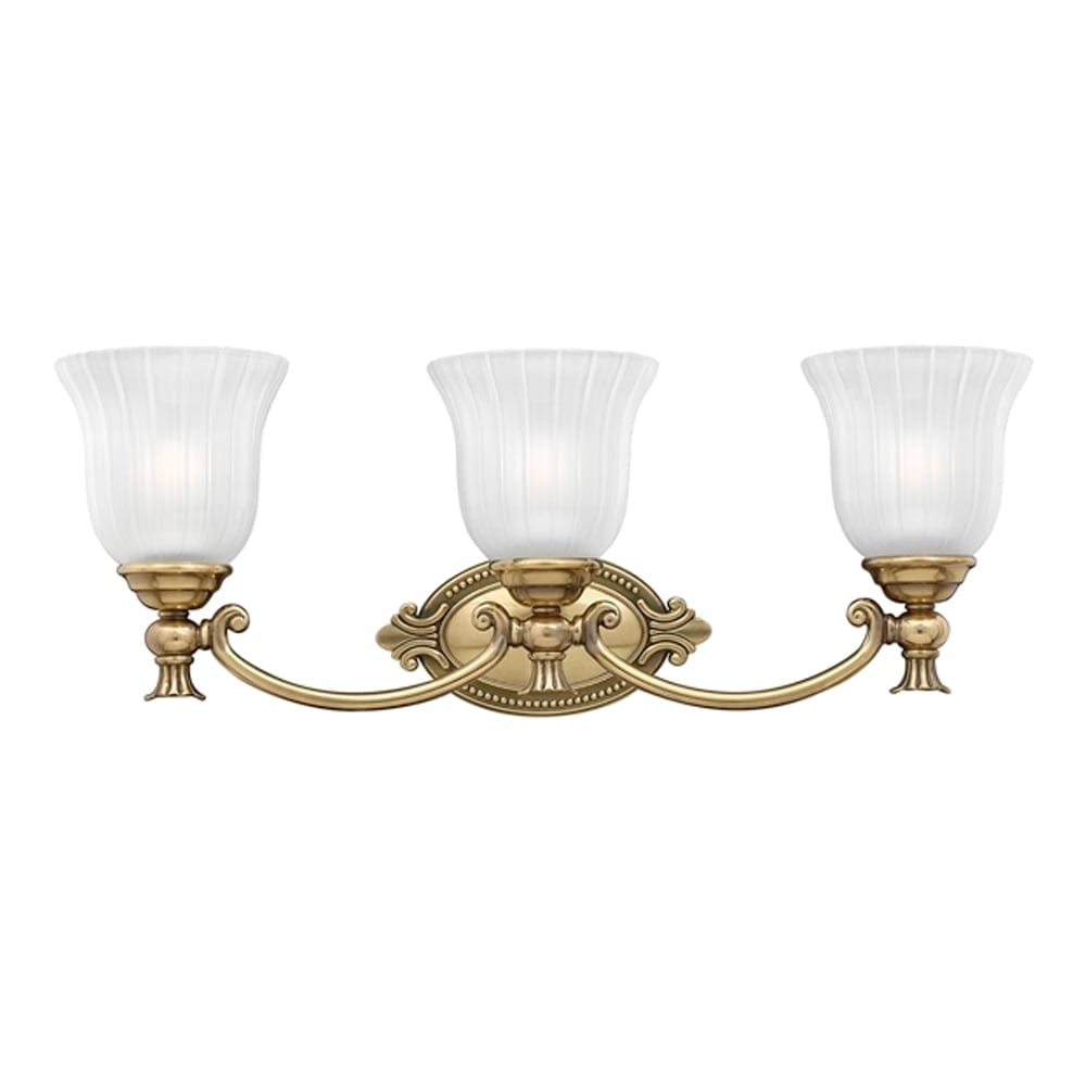 Hinkley Francoise 3 Light Above Mirror Fitting - Burnished Brass
