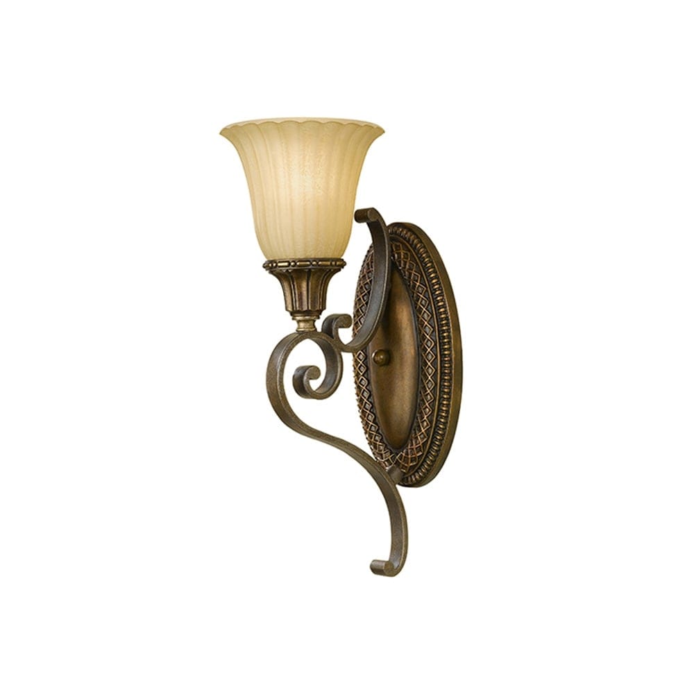 Feiss Kelham Hall Single Wall Light - Firenze Gold & British Bronze