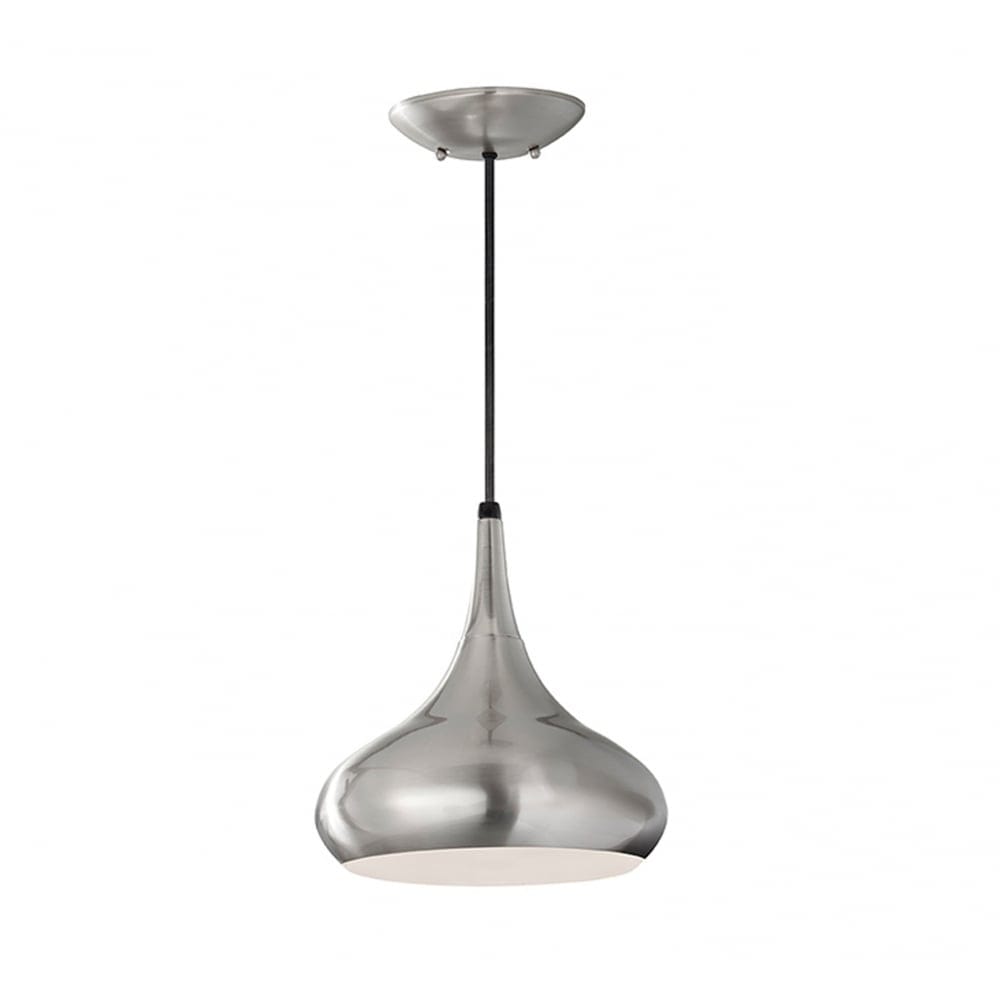 Feiss Beso Single Medium Pendant - Brushed Steel