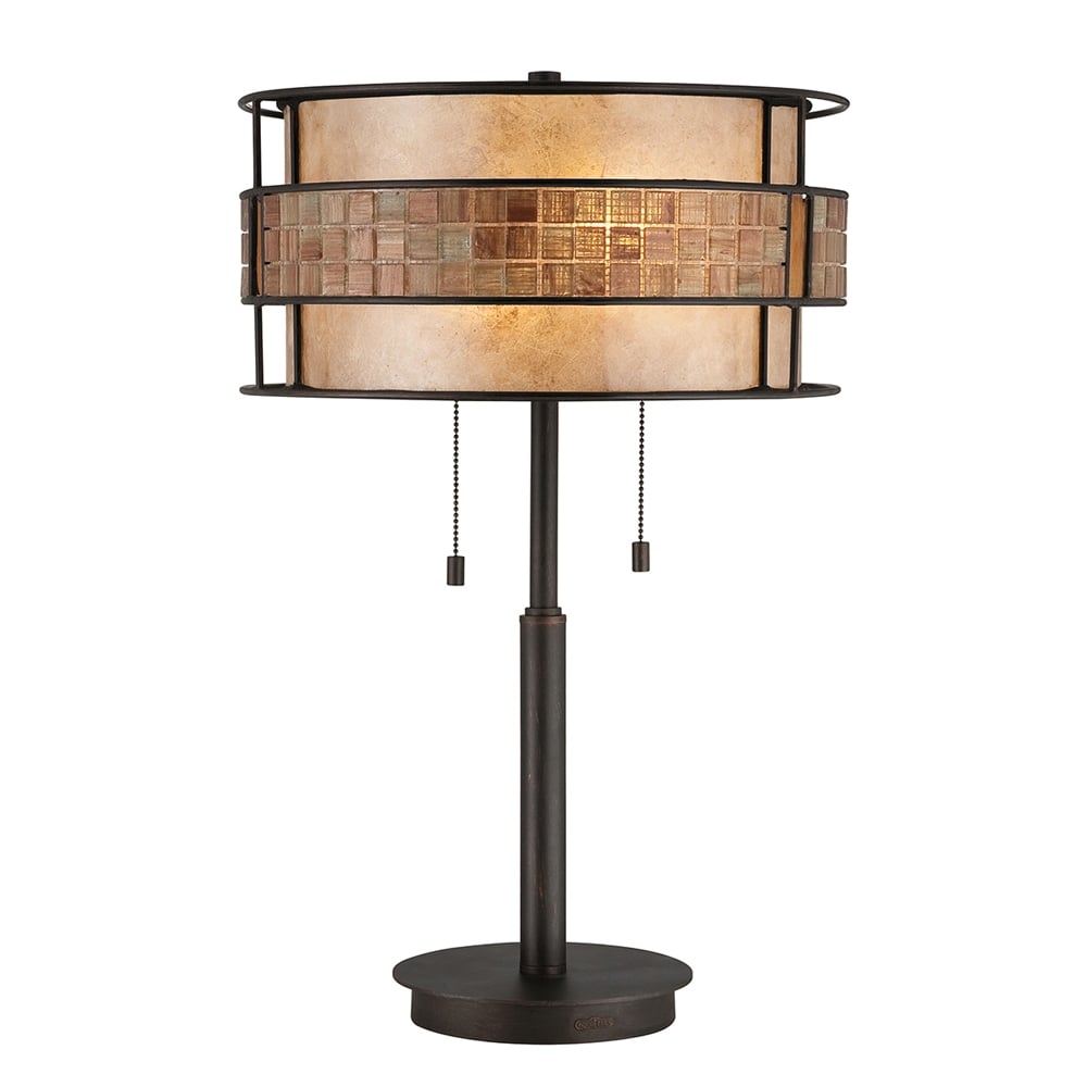 Quoizel Laguna 2 Light Table Lamp - Renaissance Copper