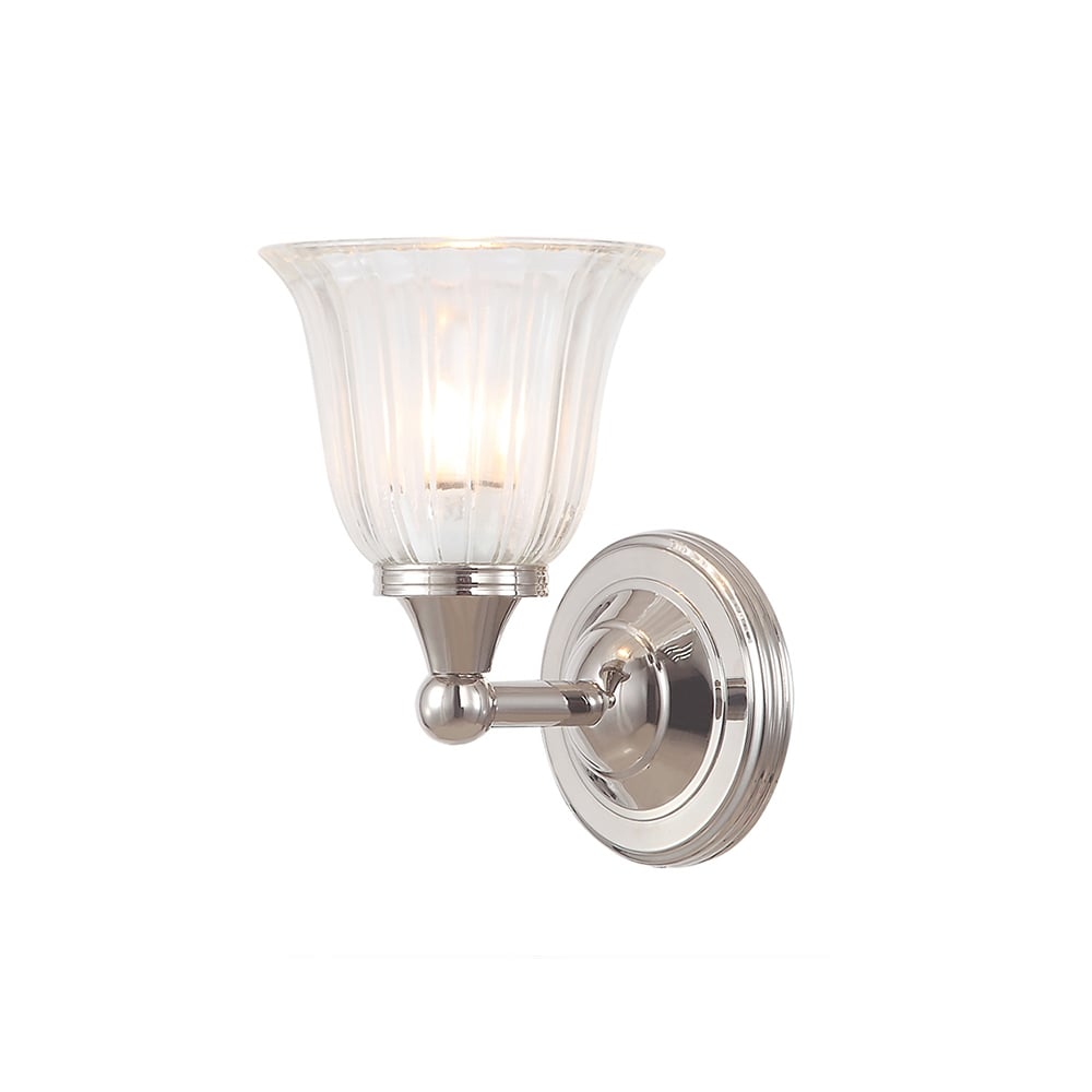 Elstead Austen Single Bathroom Wall Light - Polished Nickel