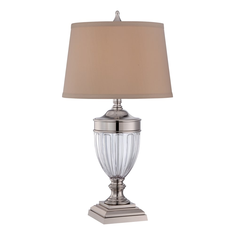 Quoizel Dennison Single Table Lamp - Polished Nickel