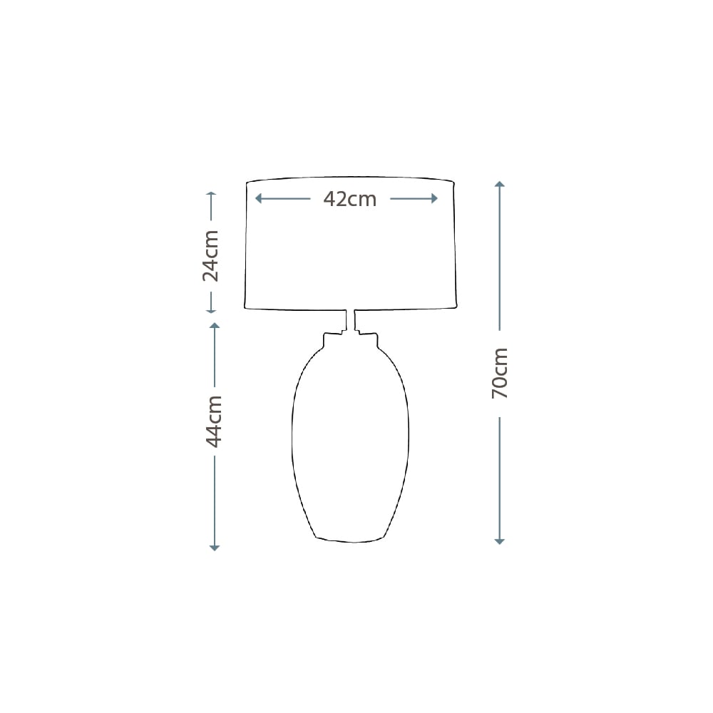 Elstead Victor Single Large Table Lamp - Red