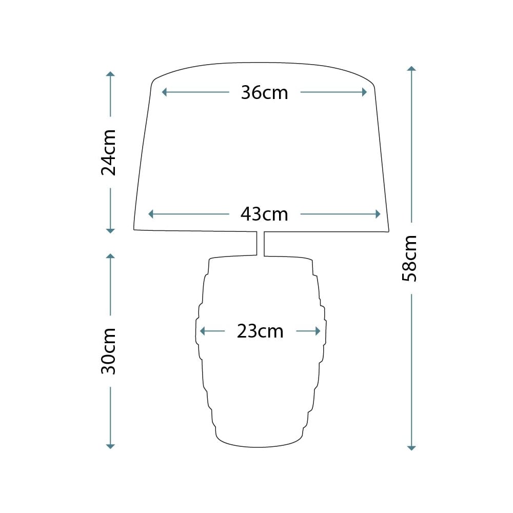 Elstead Neptune Single Table Lamp - Blue Glaze