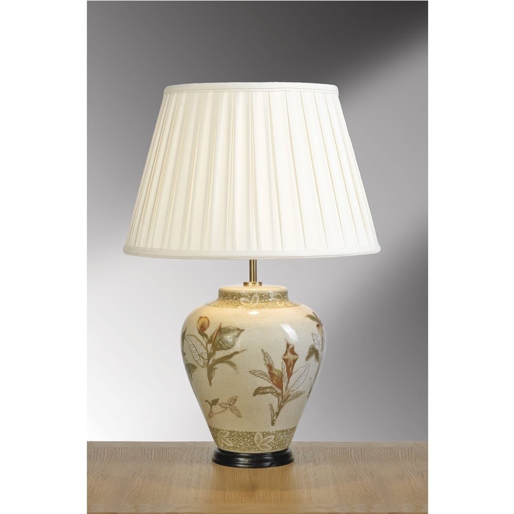 Elstead Arum Single Table Lamp - Aged Brass