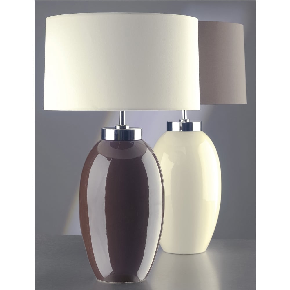 Elstead Victor Single Small Table Lamp - Cream