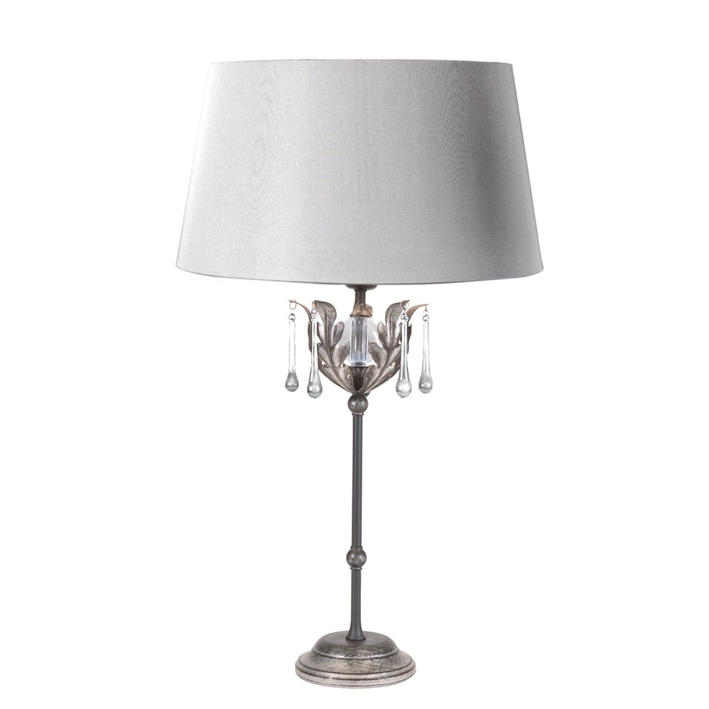Elstead Amarilli Single Table Lamp - Black & Silver