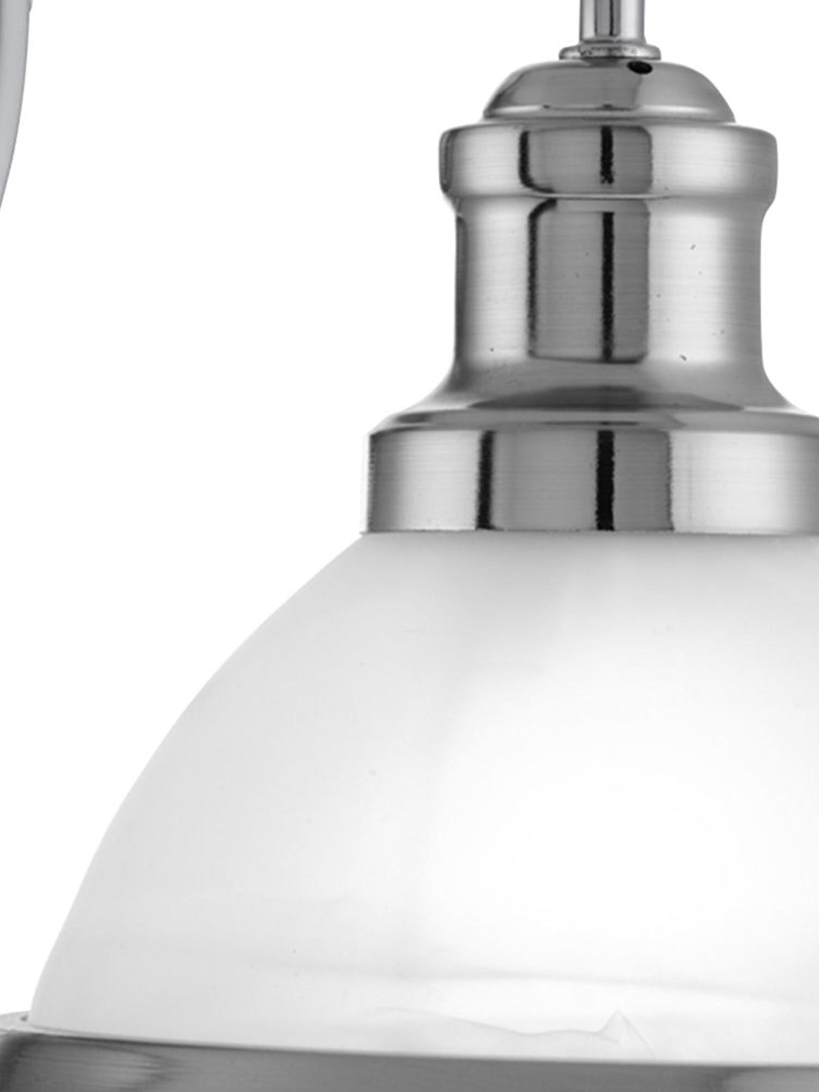 Searchlight Beech Single Wall Bracket - Satin Silver & Marble Glass