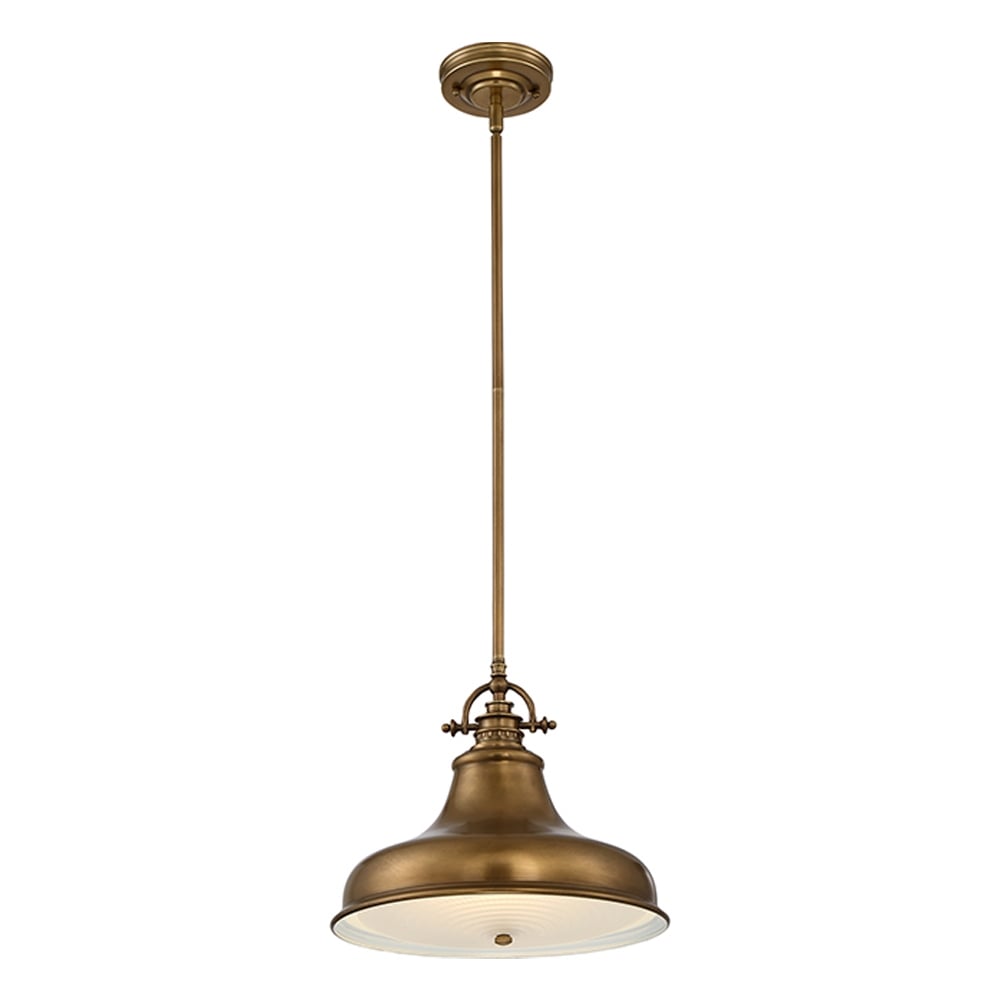 Quoizel Emery Single Medium Pendant - Weathered Brass