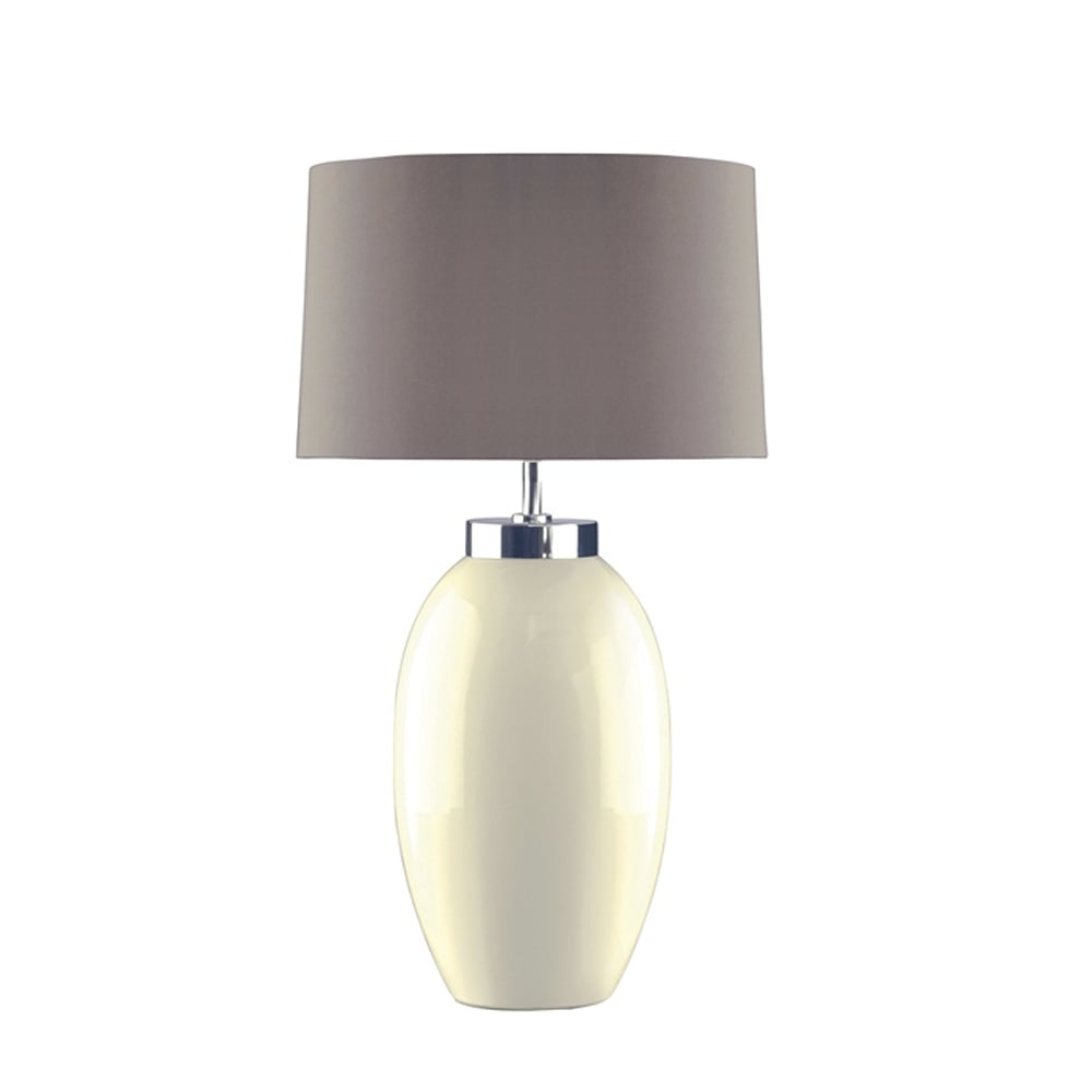 Elstead Victor Single Small Table Lamp - Cream