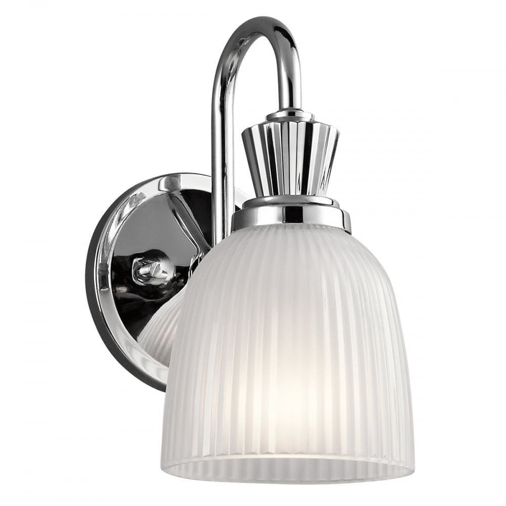 Kichler Cora Single Bathroom Wall Light - Polished Chrome