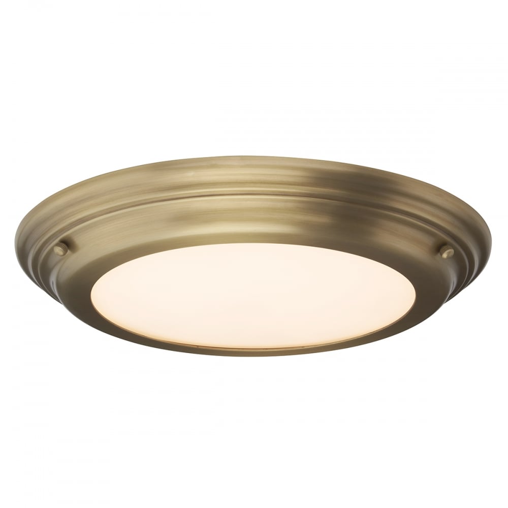 Elstead Welland Single Bathroom Flush Fitting - Aged Brass