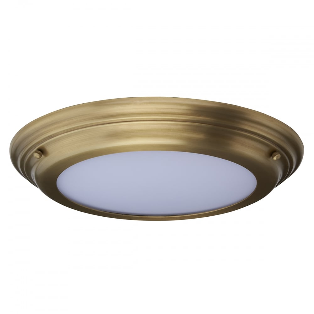 Elstead Welland Single Bathroom Flush Fitting - Aged Brass