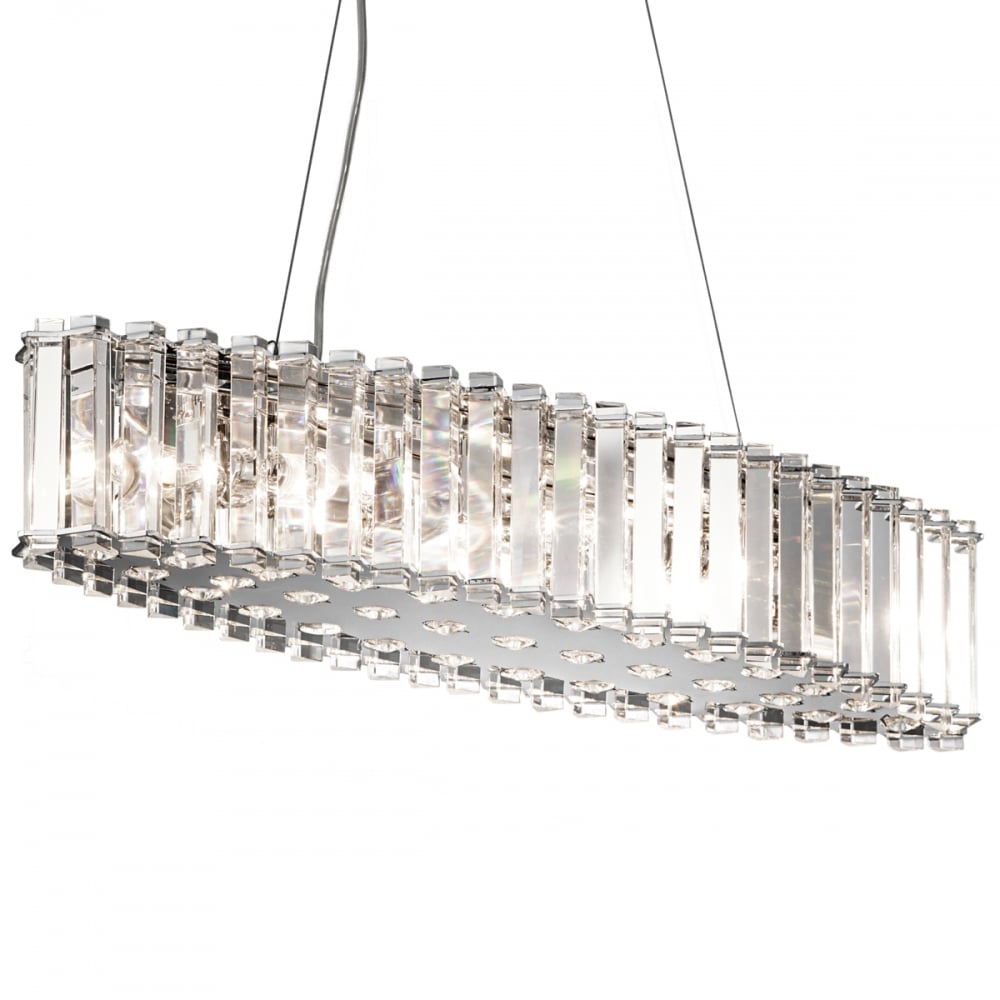 Kichler Crystal Skye 8 Light Bathroom Island Chandelier - Chrome