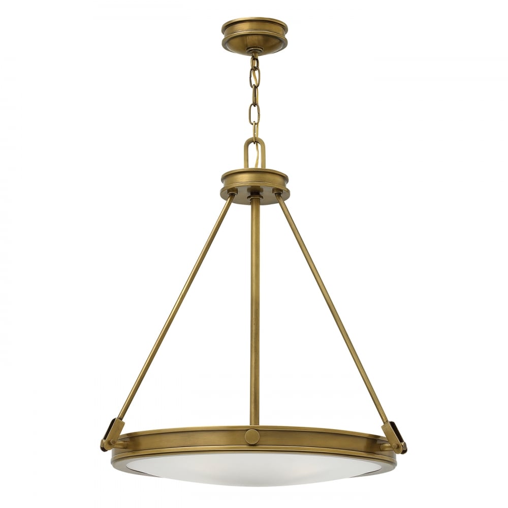 Hinkley Collier 4 Light Pendant - Heritage Brass