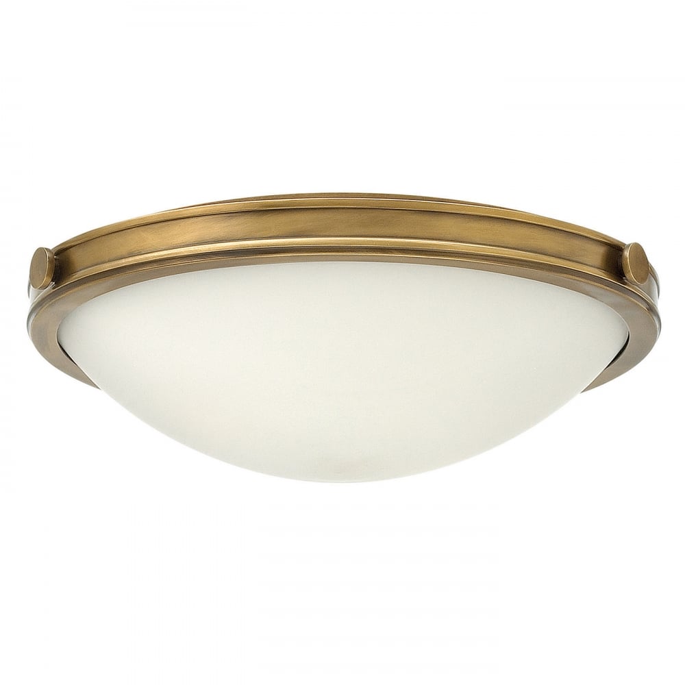 Hinkley Collier 3 Light Large Flush Fitting - Heritage Brass