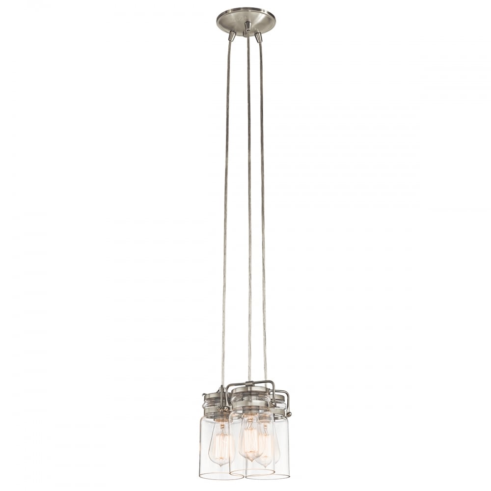 Kichler Brinley 3 Light Pendant - Brushed Nickel