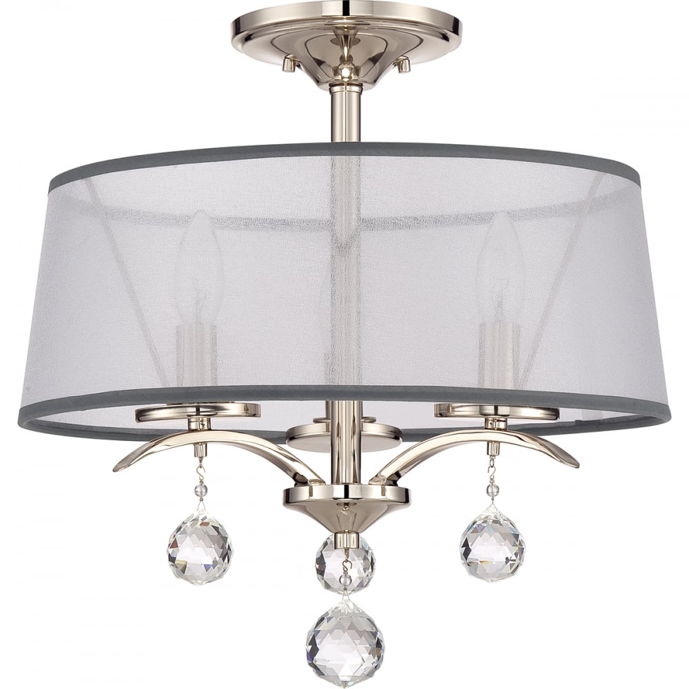 Quoizel Whitney Semi-Flush / Pendant Light - Imperial Silver