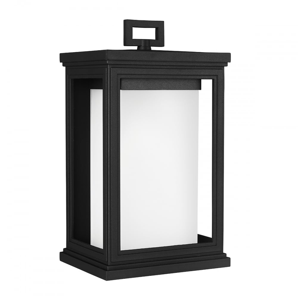 Feiss Roscoe Single Medium Wall Lantern - Textured Black
