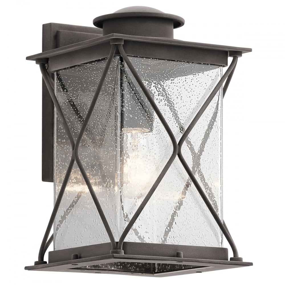 Kichler Argyle Single Medium Outdoor Wall Light - Weathered Zinc