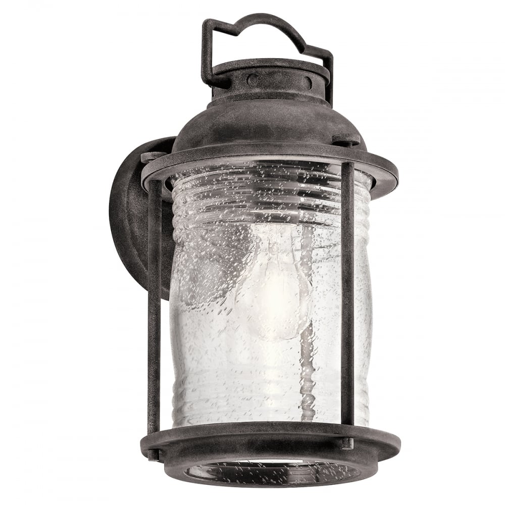 Kichler Ashland Bay Single Medium Wall Lantern - Weathered Zinc