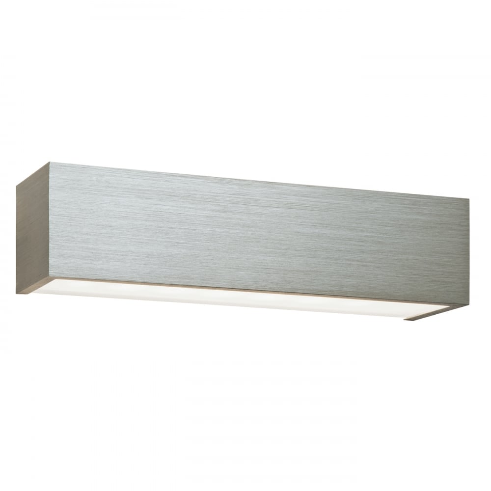 Saxby Shale 1 light wall - Brushed silver anodised & frosted glass