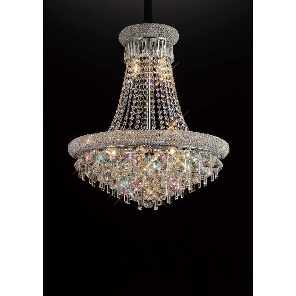 Diyas Alexandra 13 Light Pendant - Polished Chrome & Crystal