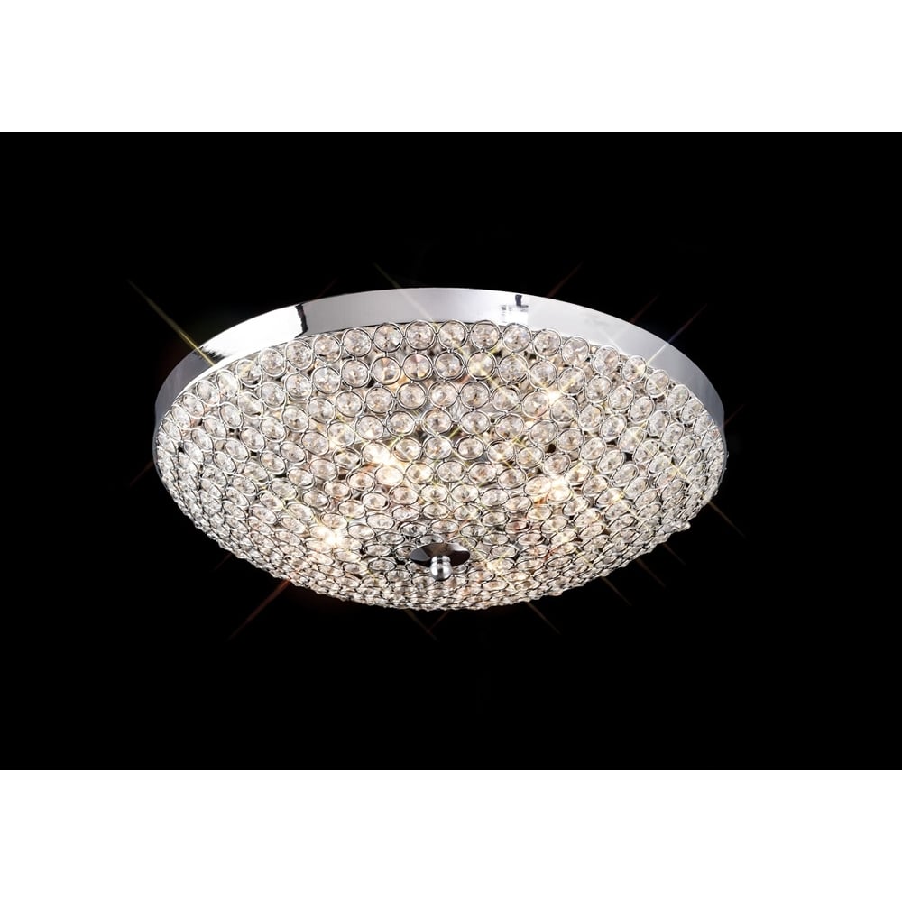 Diyas IL30187 Ava Ceiling 4 Light Polished Chrome/Crystal