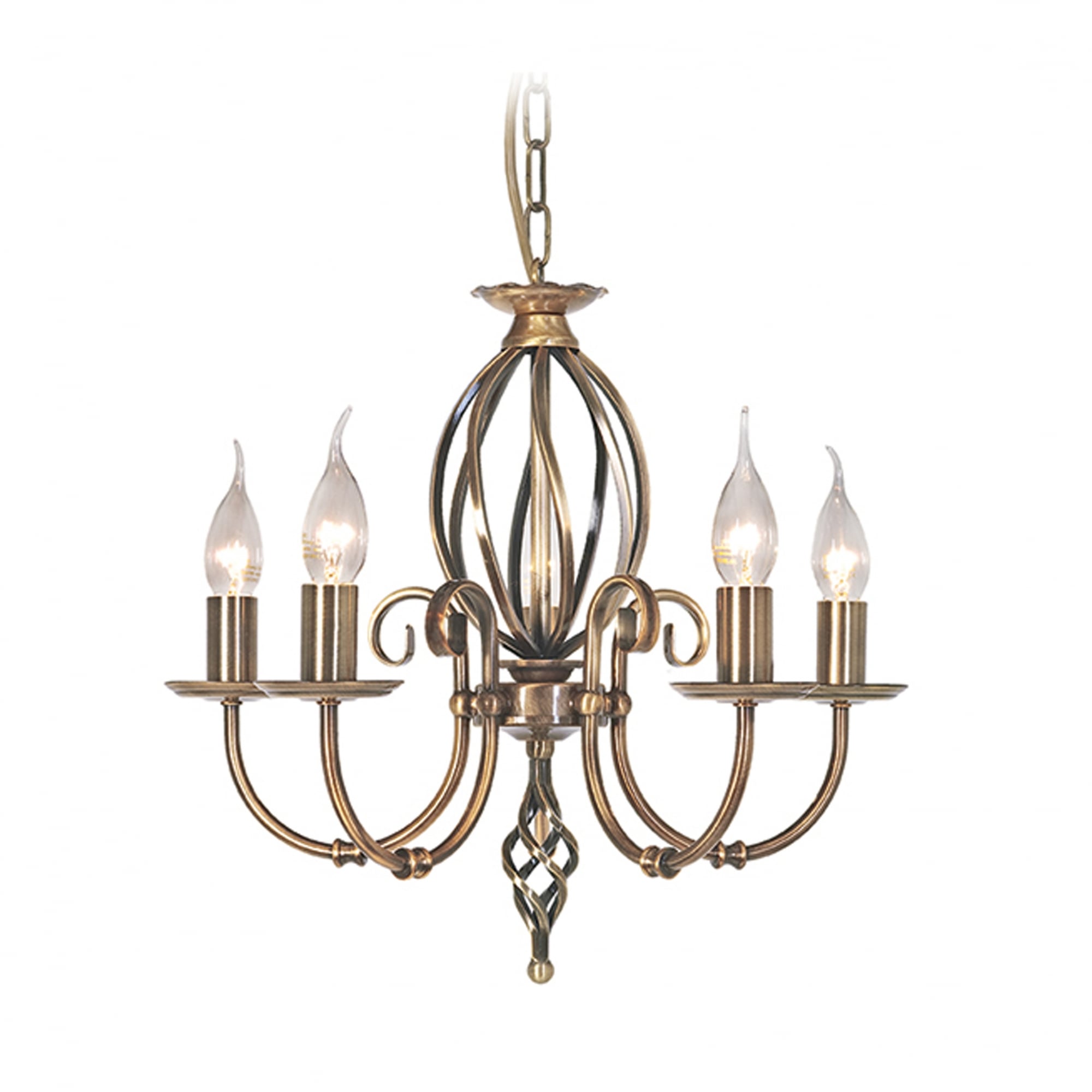 Elstead Artisan 5 Light Chandelier - Aged Brass