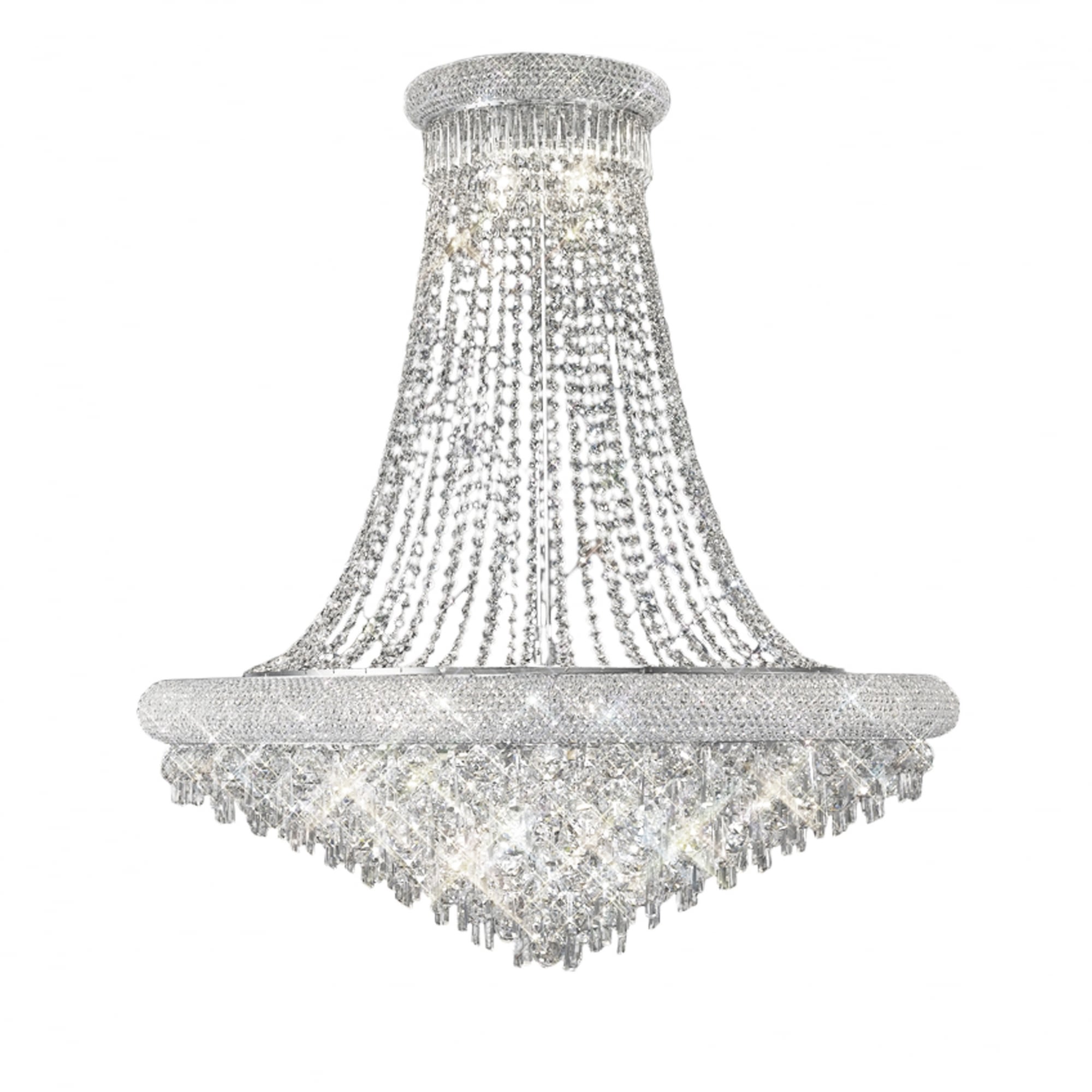 Diyas Alexandra 20 Light Pendant - Polished Chrome & Crystal