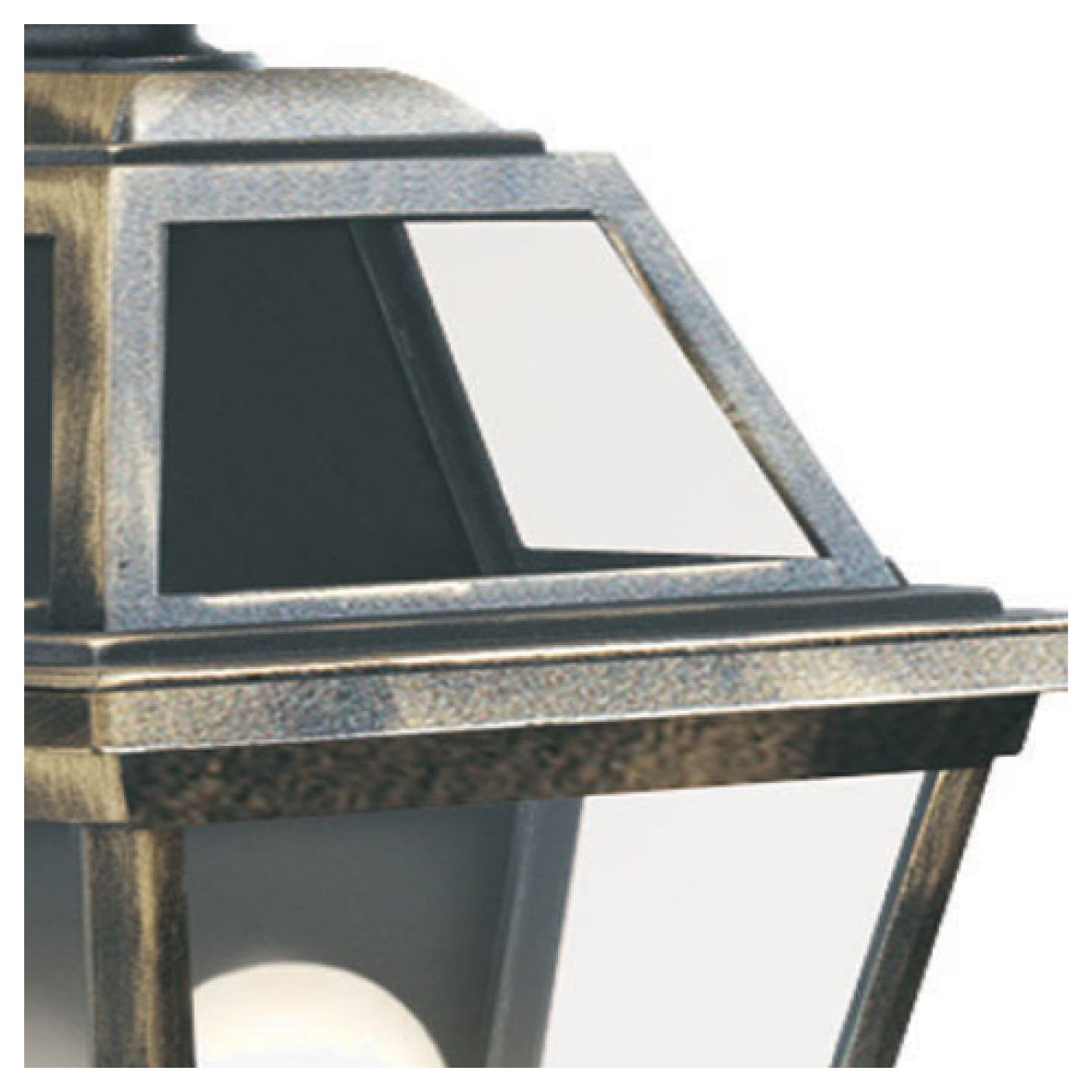 Searchlight Needham Outdoor Flush Wall Light - Black Gold & Glass - IP44