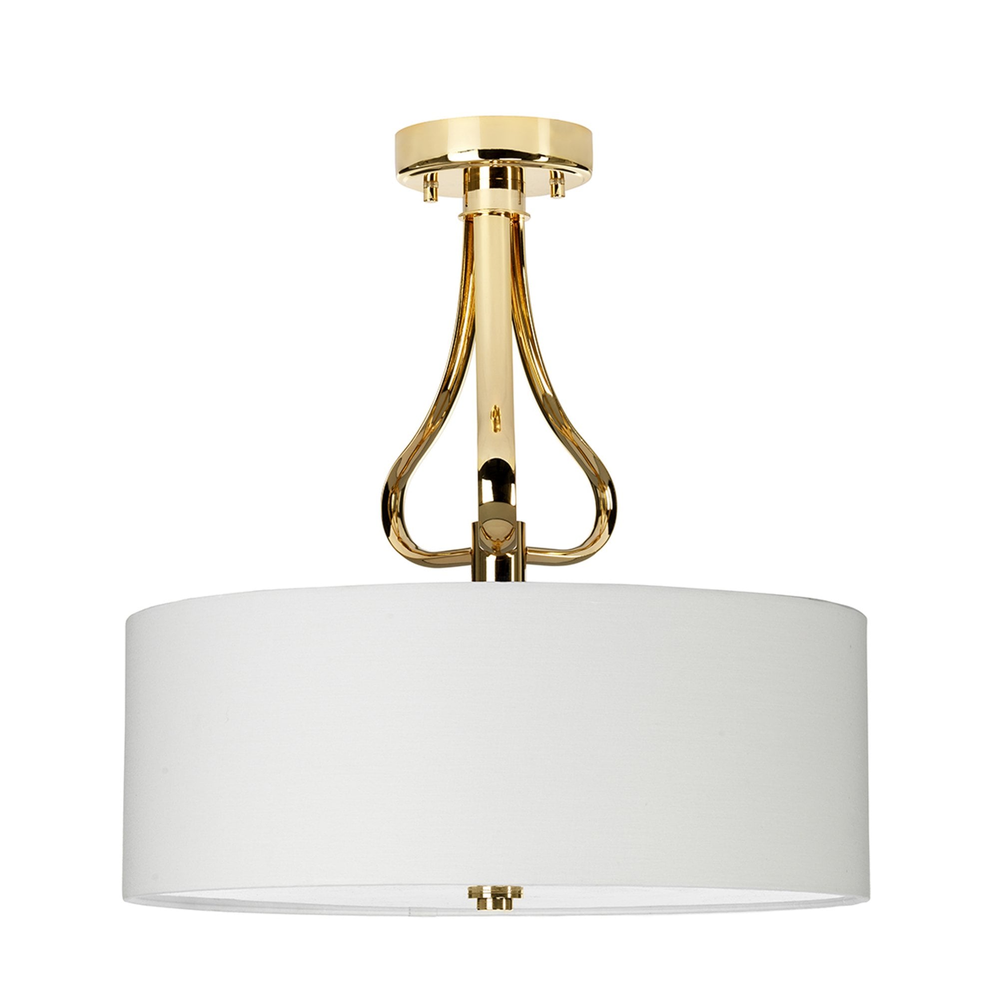 Elstead Falmouth 3 Light Bathroom Semi-Flush Fitting - French Gold
