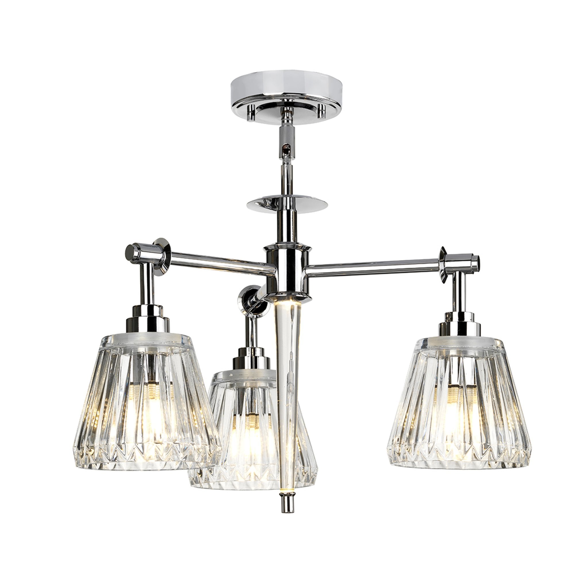 Elstead Agatha 3 Light Bathroom Pendant - Polished Chrome