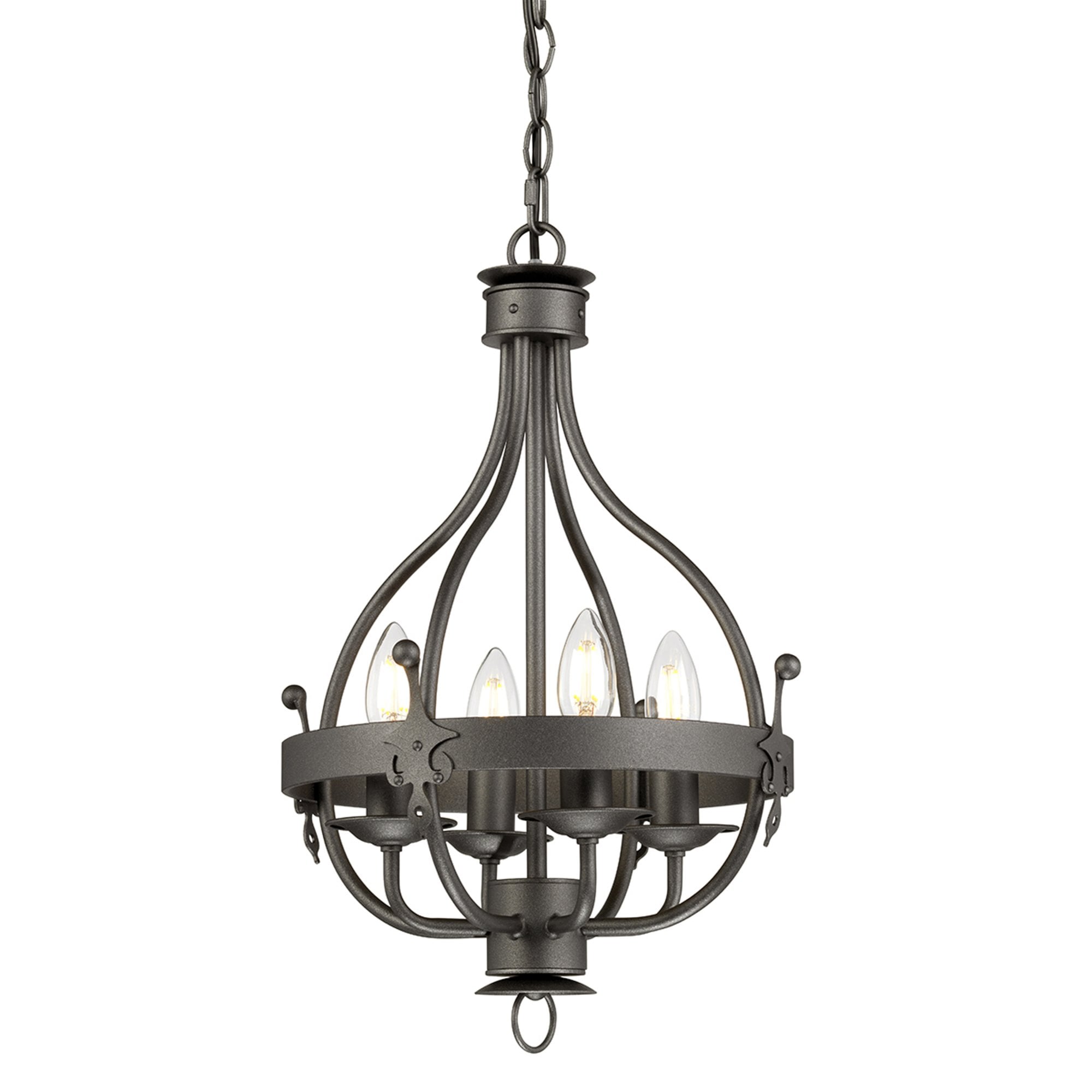 Elstead Windsor 4 Light Pendant - Graphite
