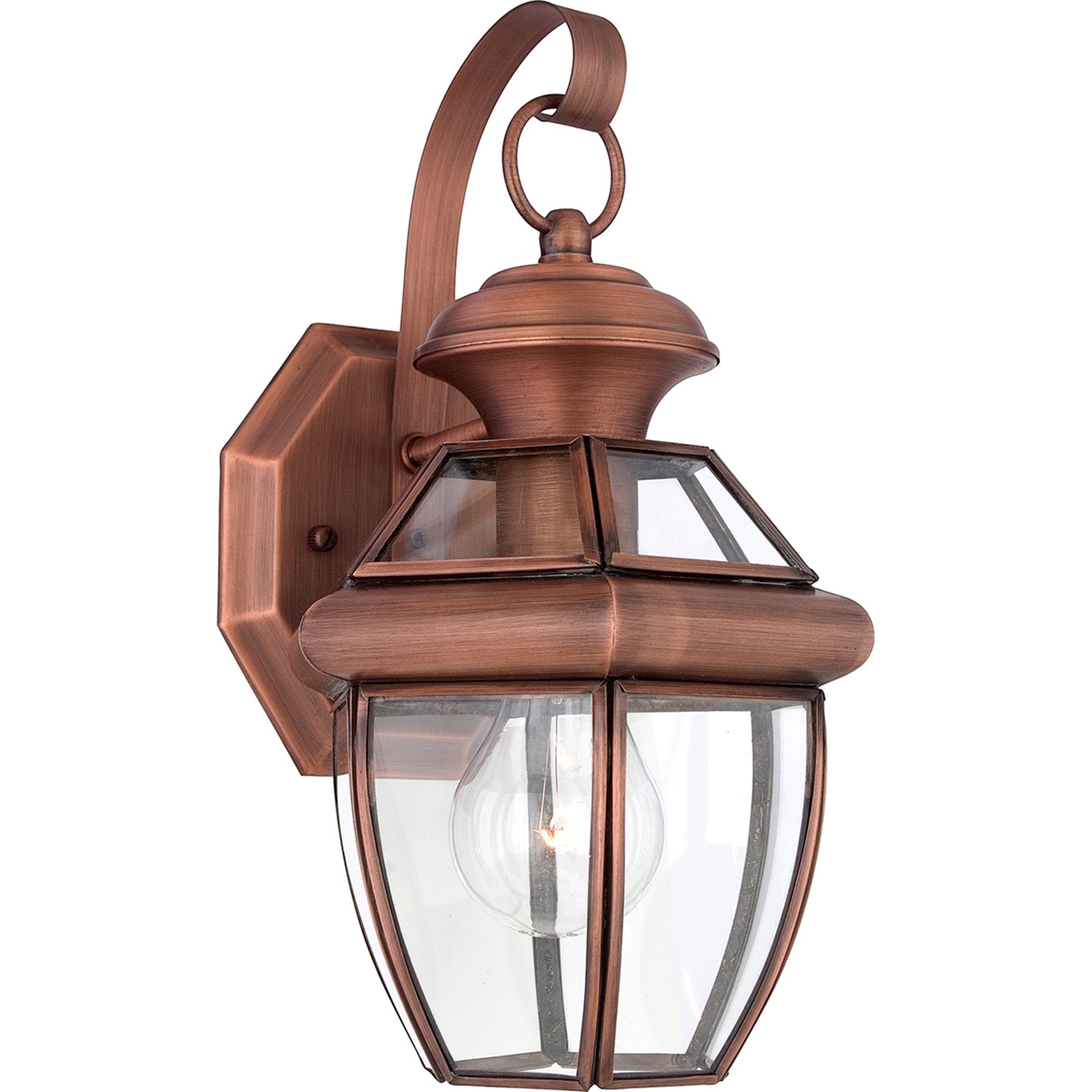 Quoizel Newbury Single Small Wall Lantern - Aged Copper