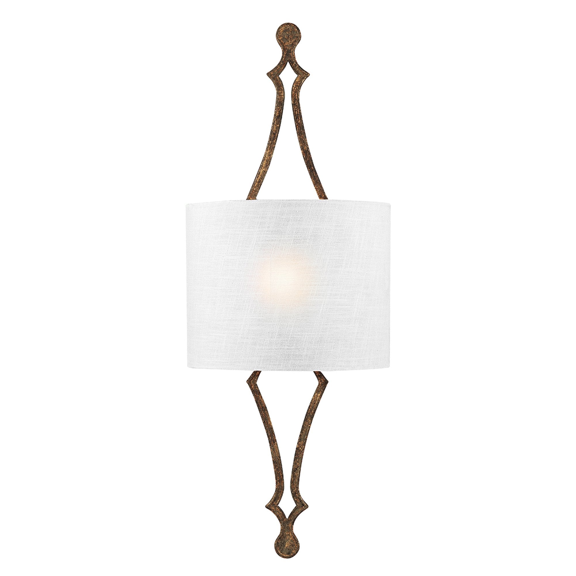 Feiss Tilling Single Wall Light - Distressed Gold Leaf
