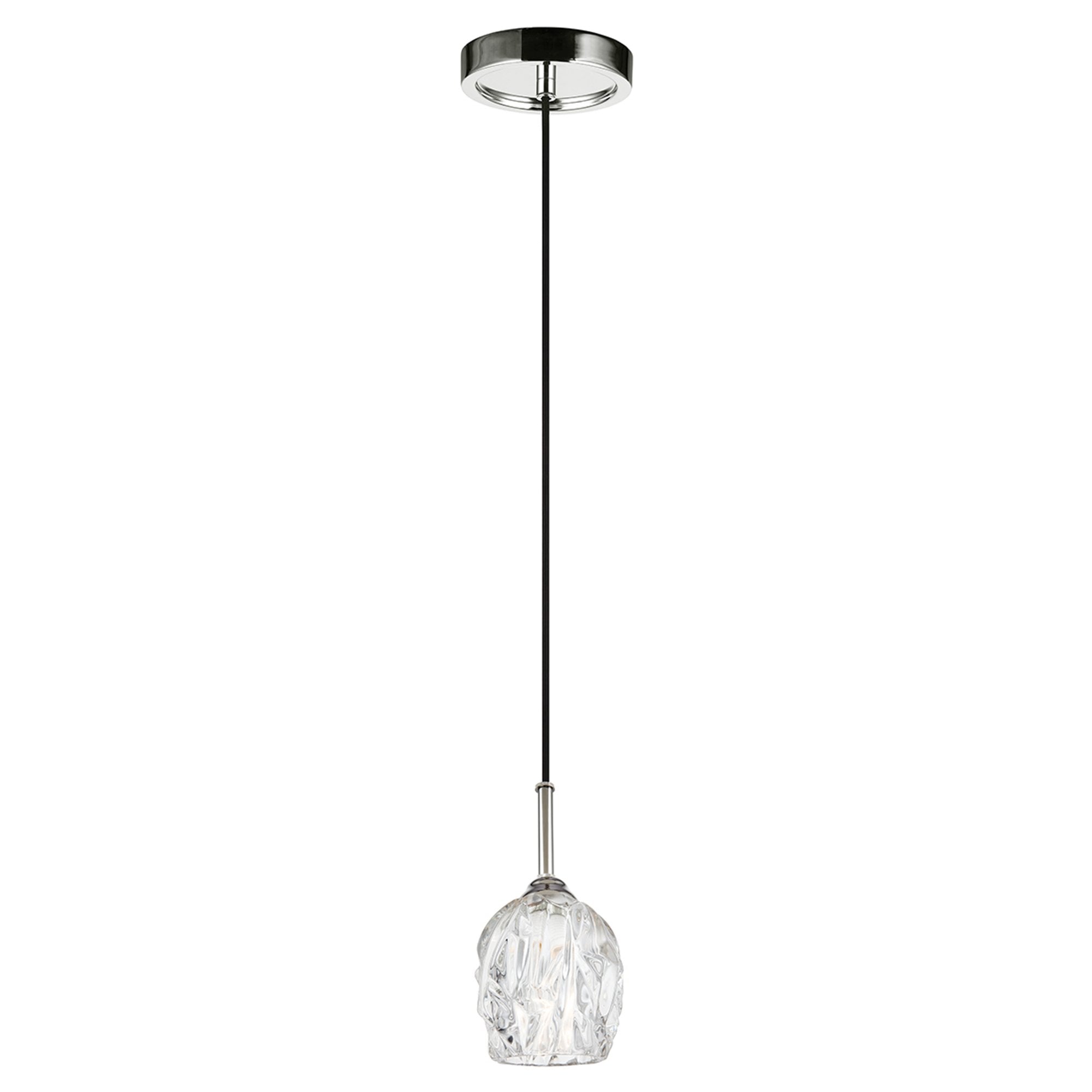Feiss Rubin Single Mini Pendant  - Polished Nickel