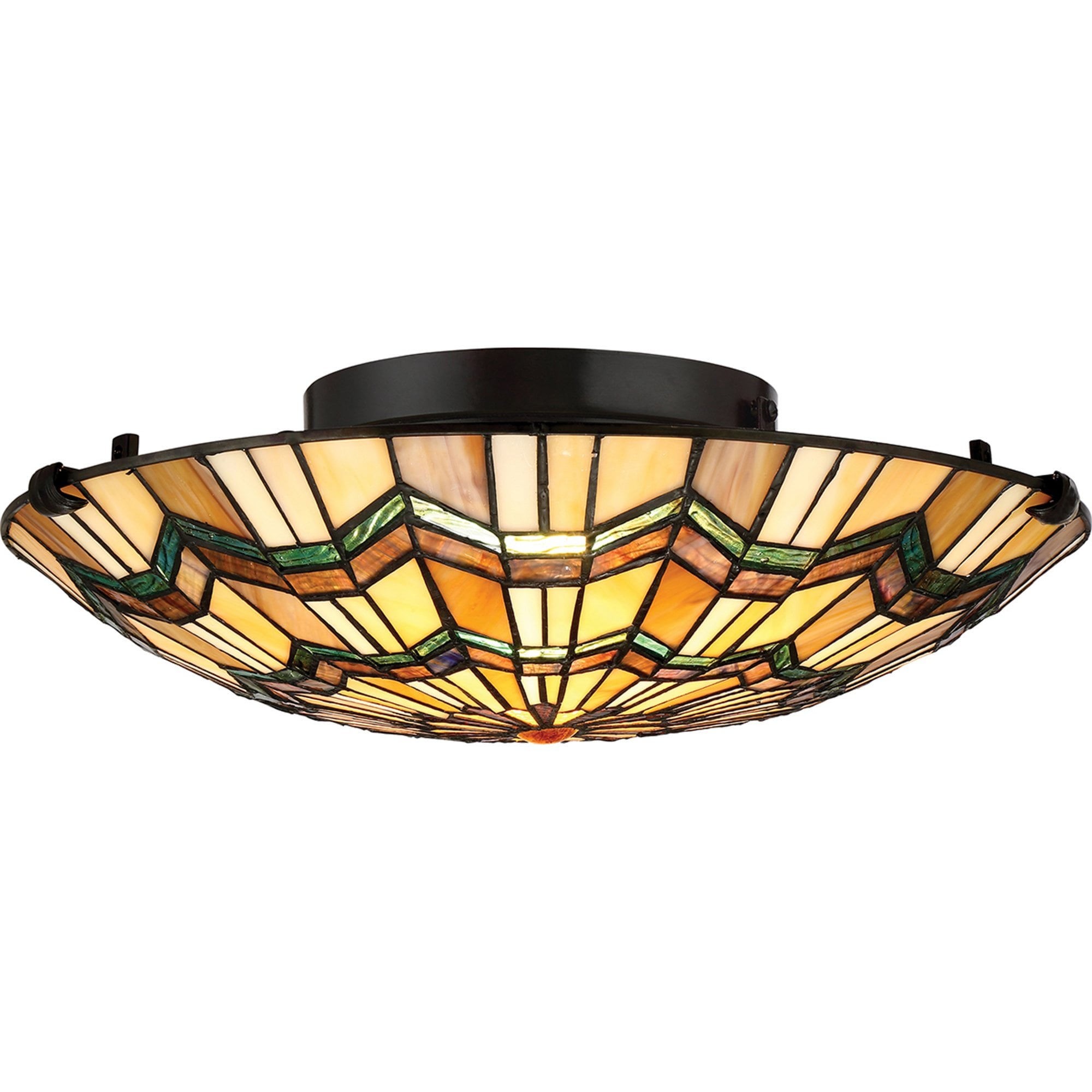 Quoizel Alcott 2 Light Flush Fitting - Valiant Bronze