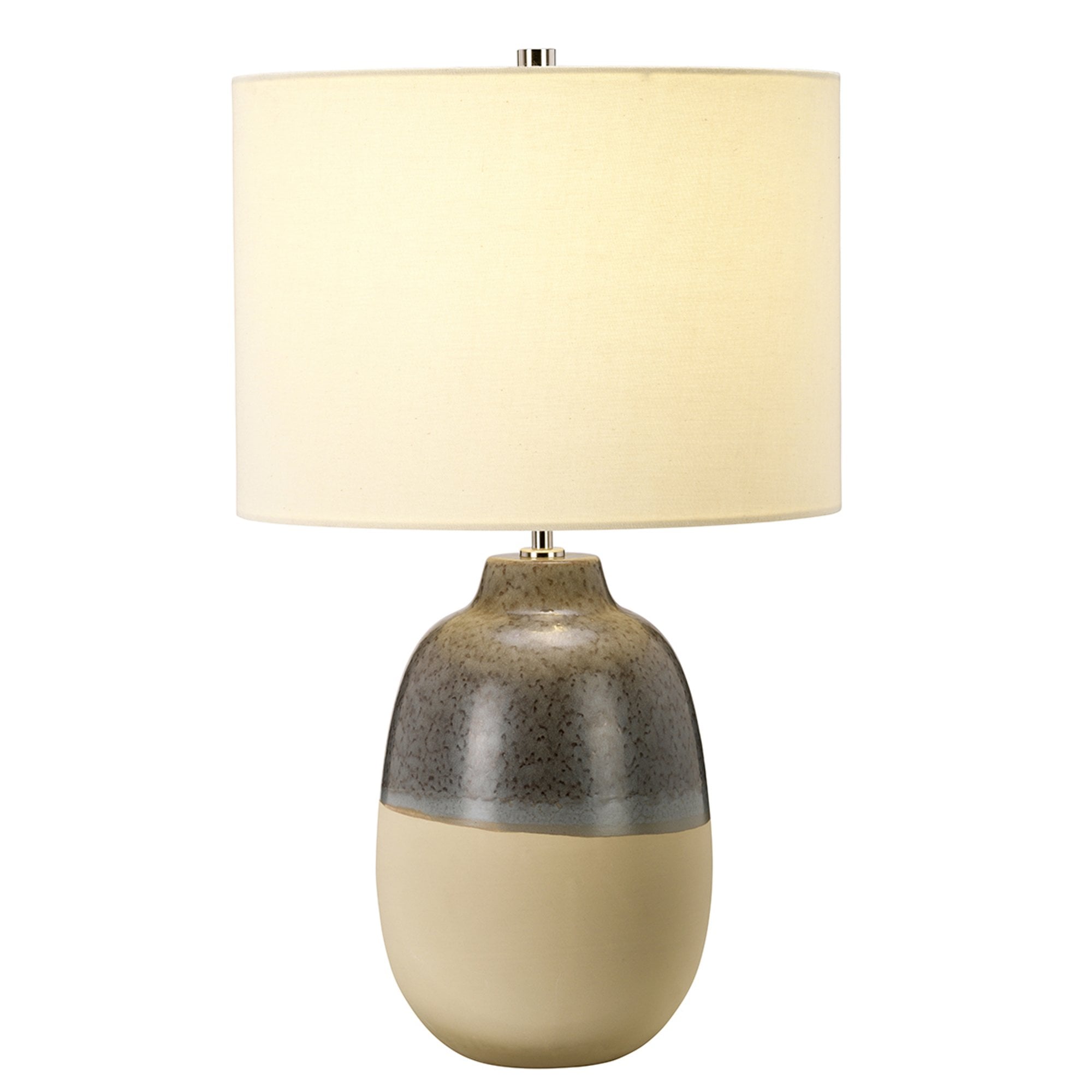 Elstead Grange Park Single Table Lamp - Grey & Brown