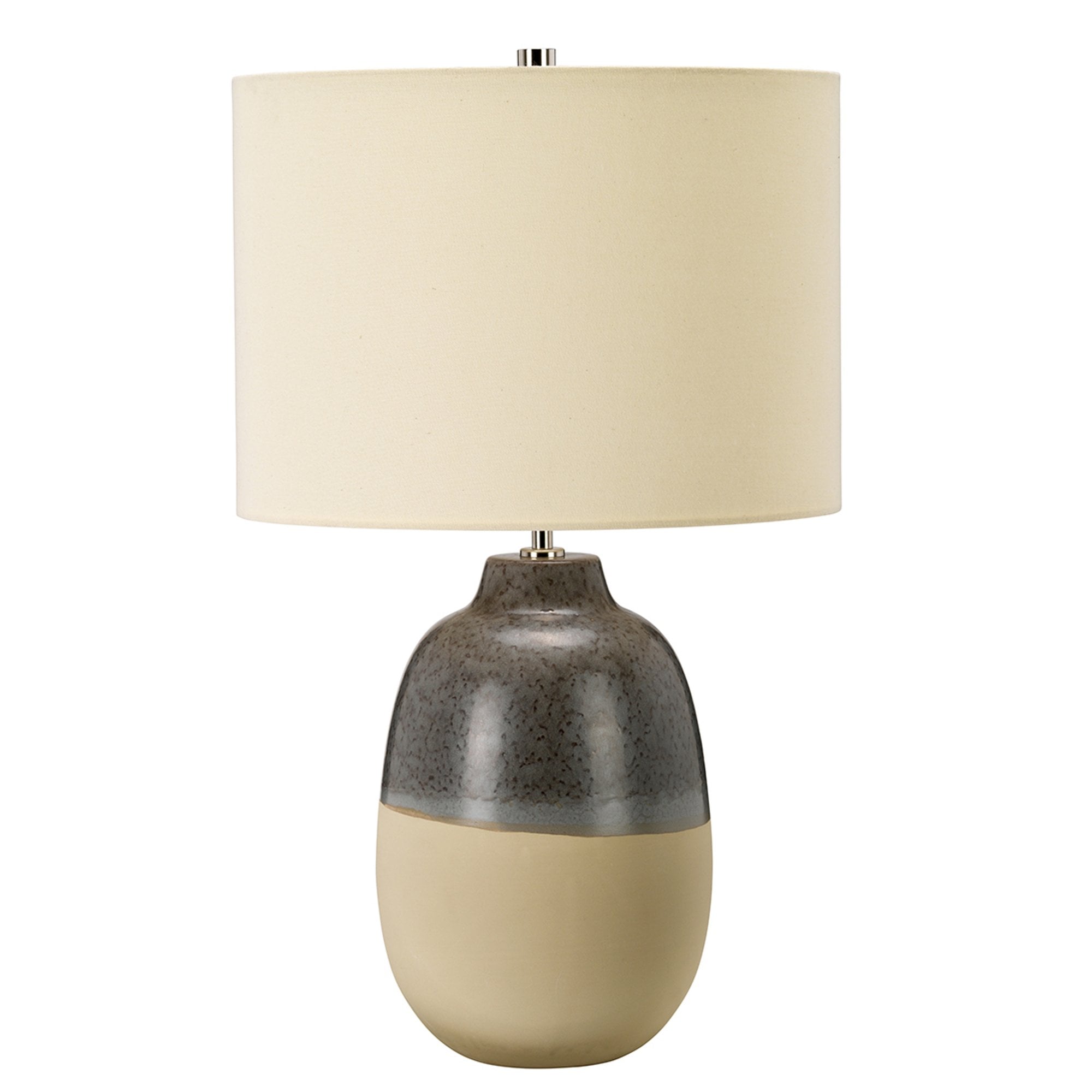 Elstead Grange Park Single Table Lamp - Grey & Brown