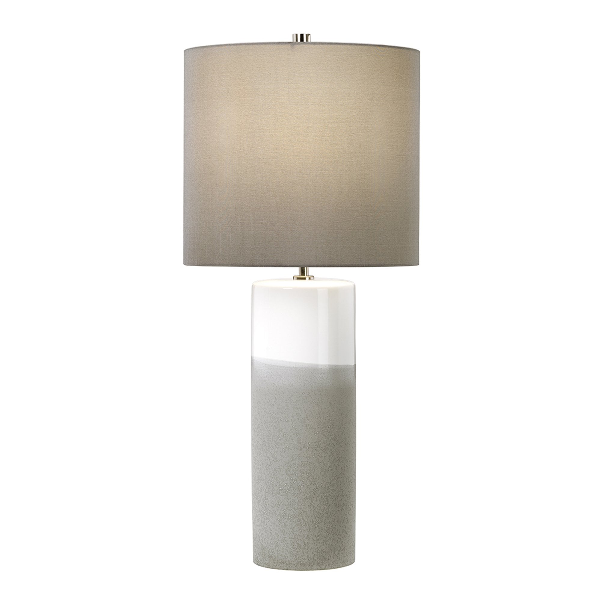 Elstead Fulwell Single Table Lamp - White Gloss & Matt Grey